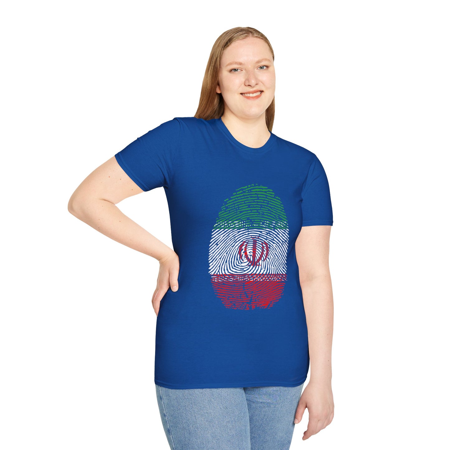IRAN (I.R) Fingerprint flag Soccer World Cup Fan T-Shirt (WOMEN)
