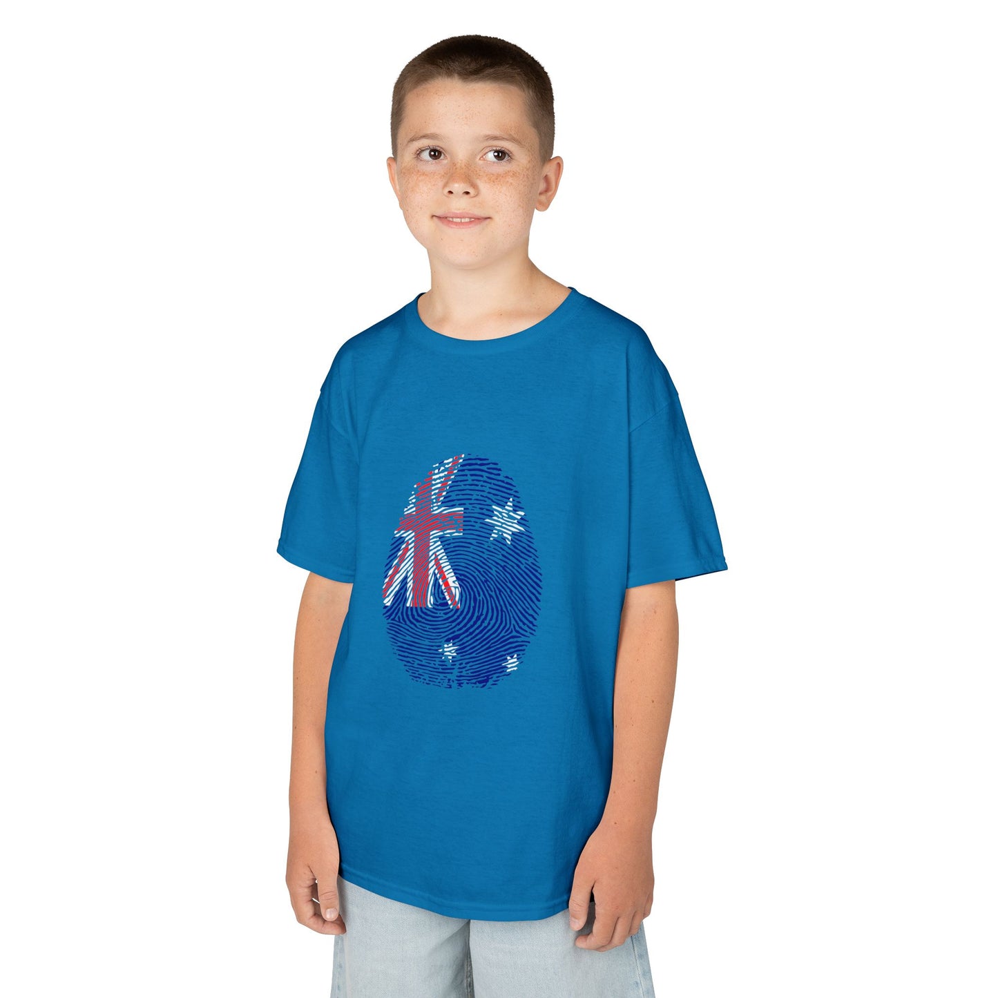 AUSTRALIA Fingerprint flag Soccer World Cup Fan T-Shirt (KIDS - UNISEX)