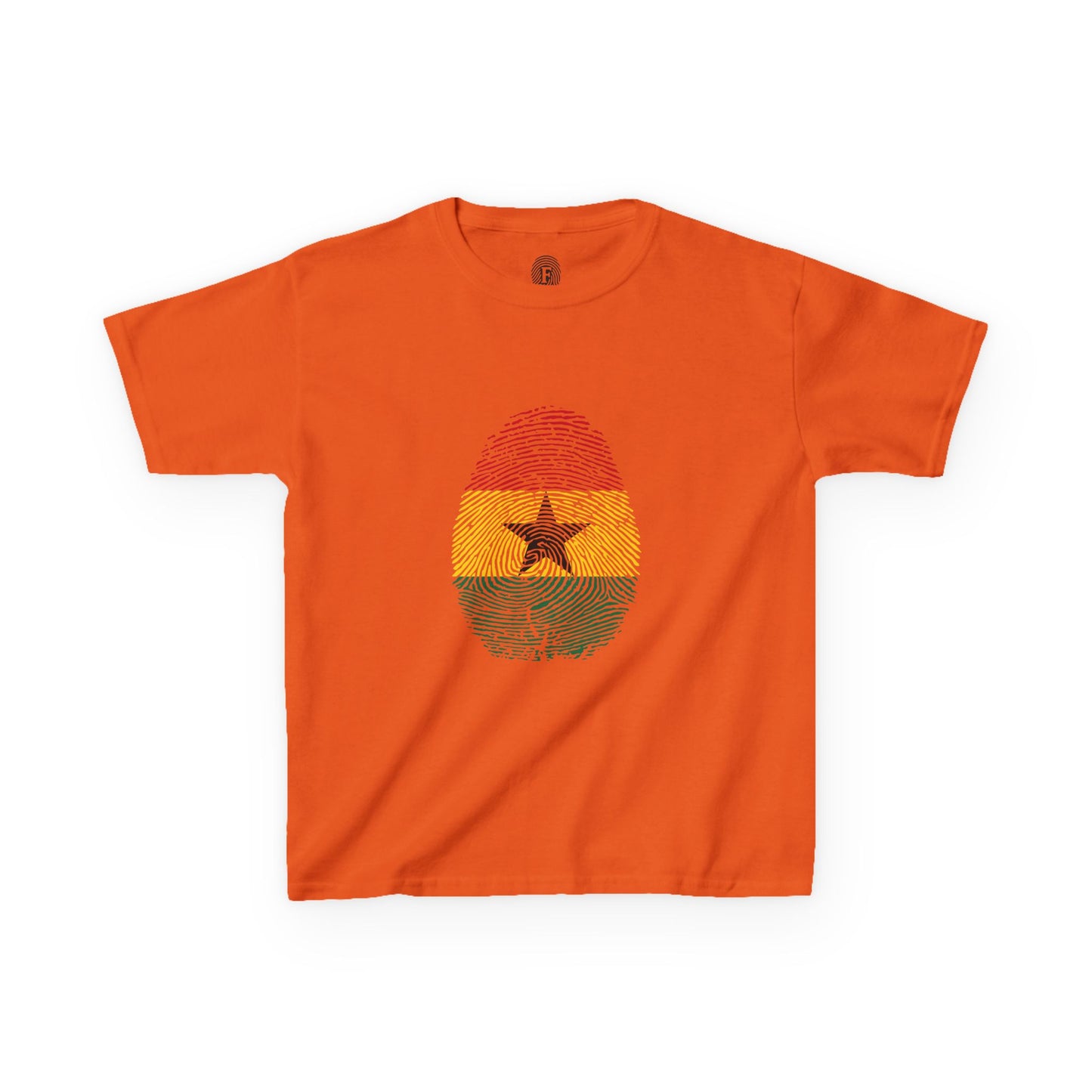GHANA Fingerprint flag Soccer World Cup Fan T-Shirt (KIDS - UNISEX)