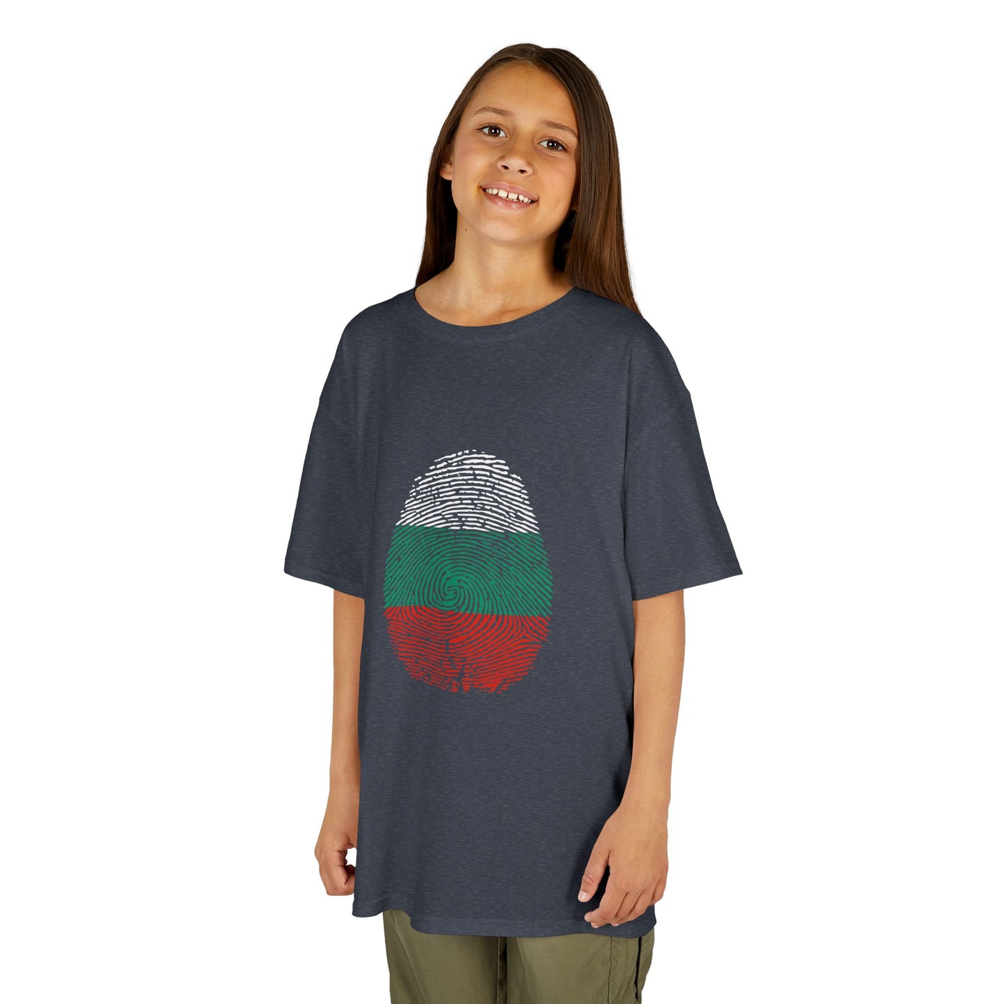 BULGARIA Fingerprint flag Soccer World Cup Fan T-Shirt (KIDS - UNISEX)