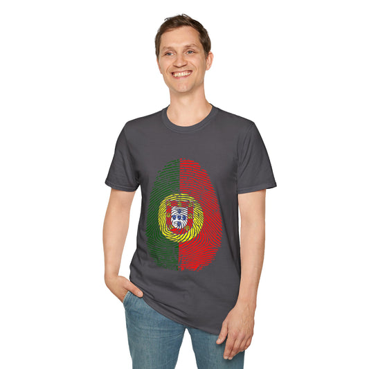 PORTUGAL Fingerprint flag Soccer World Cup Fan T-Shirt (MEN)