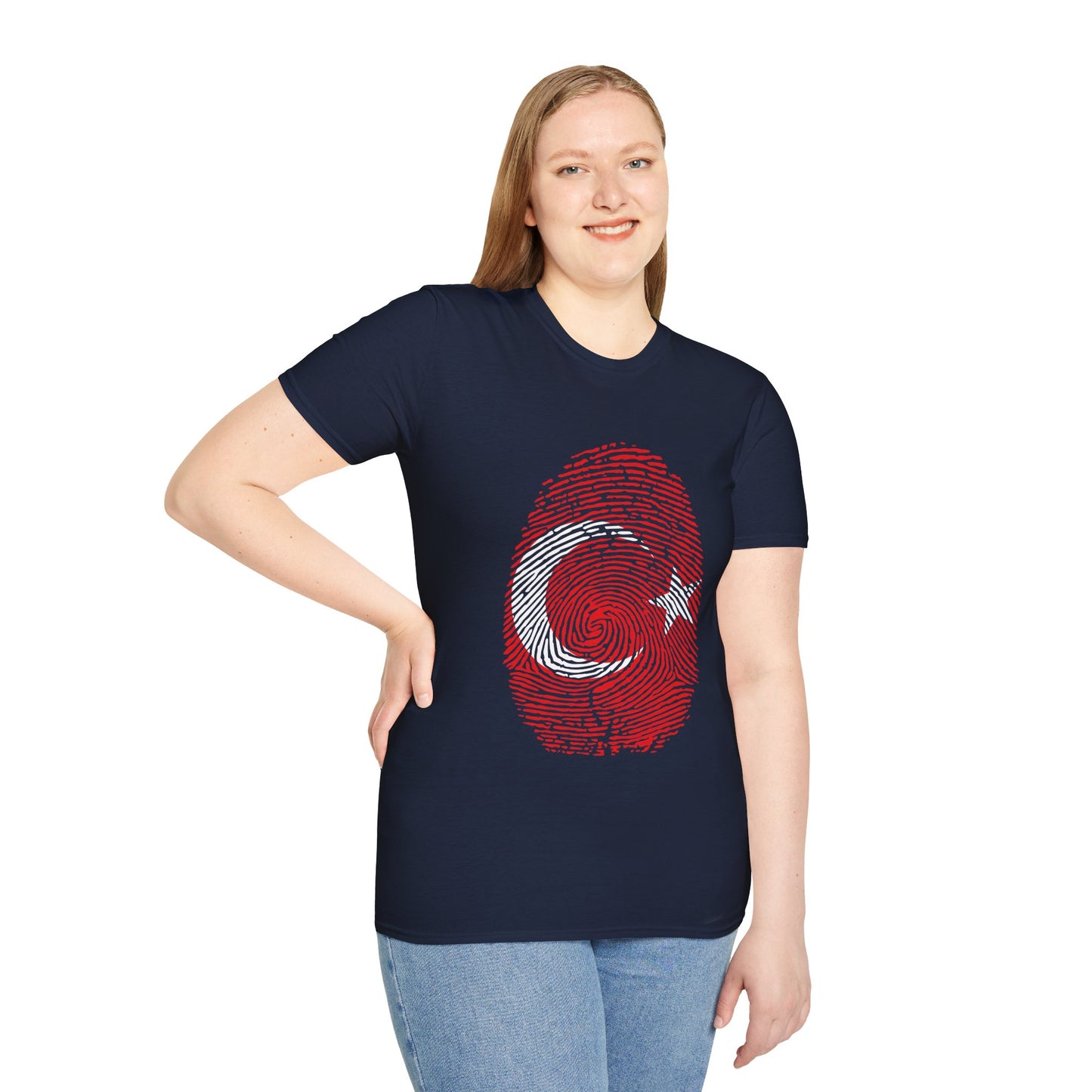 TURKIYE Fingerprint flag Soccer World Cup Fan T-Shirt (WOMEN)