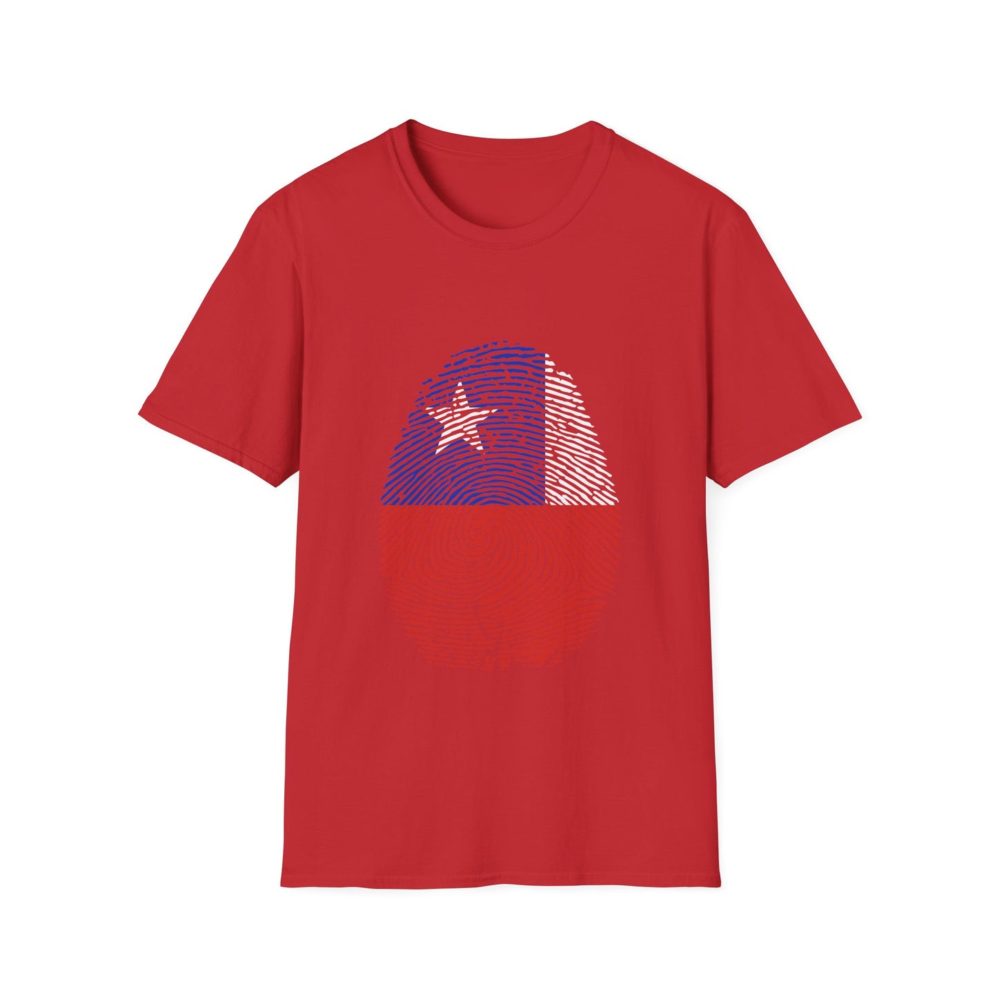 CHILE Fingerprint flag Soccer World Cup Fan T-Shirt (WOMEN)