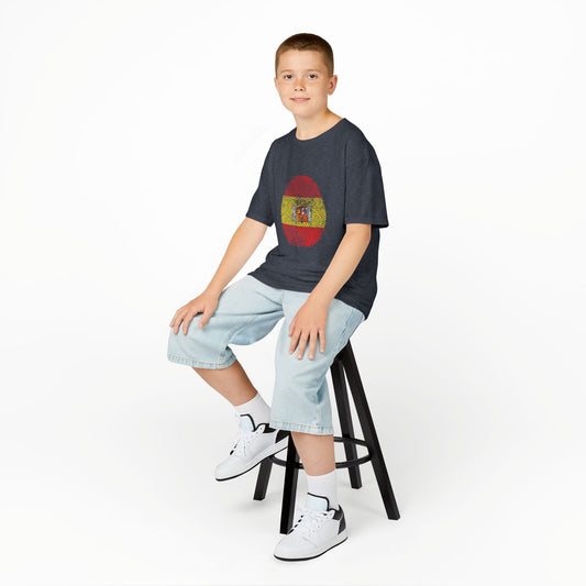 SPAIN Fingerprint flag Soccer World Cup Fan T-Shirt (KIDS - UNISEX)