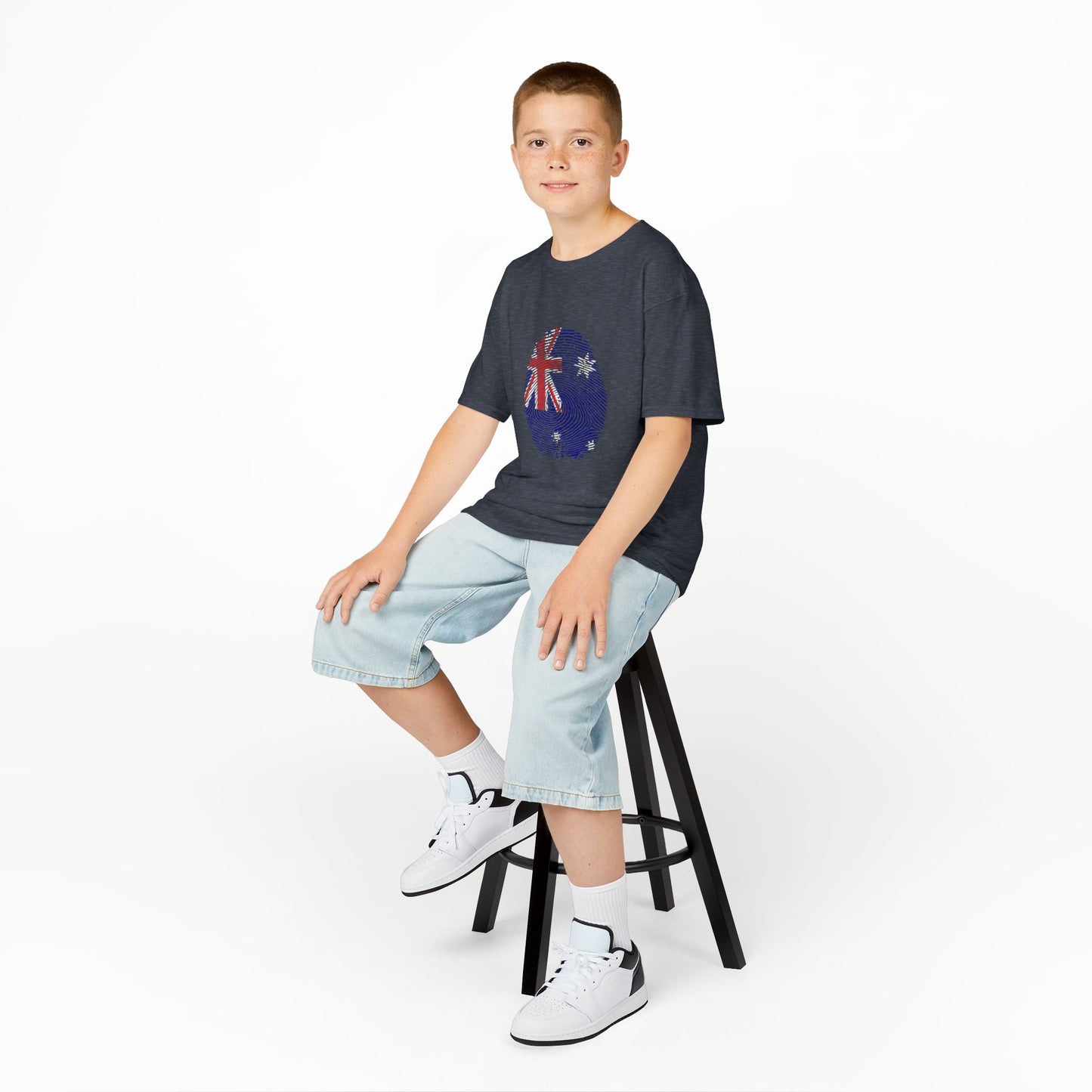 AUSTRALIA Fingerprint flag Soccer World Cup Fan T-Shirt (KIDS - UNISEX)