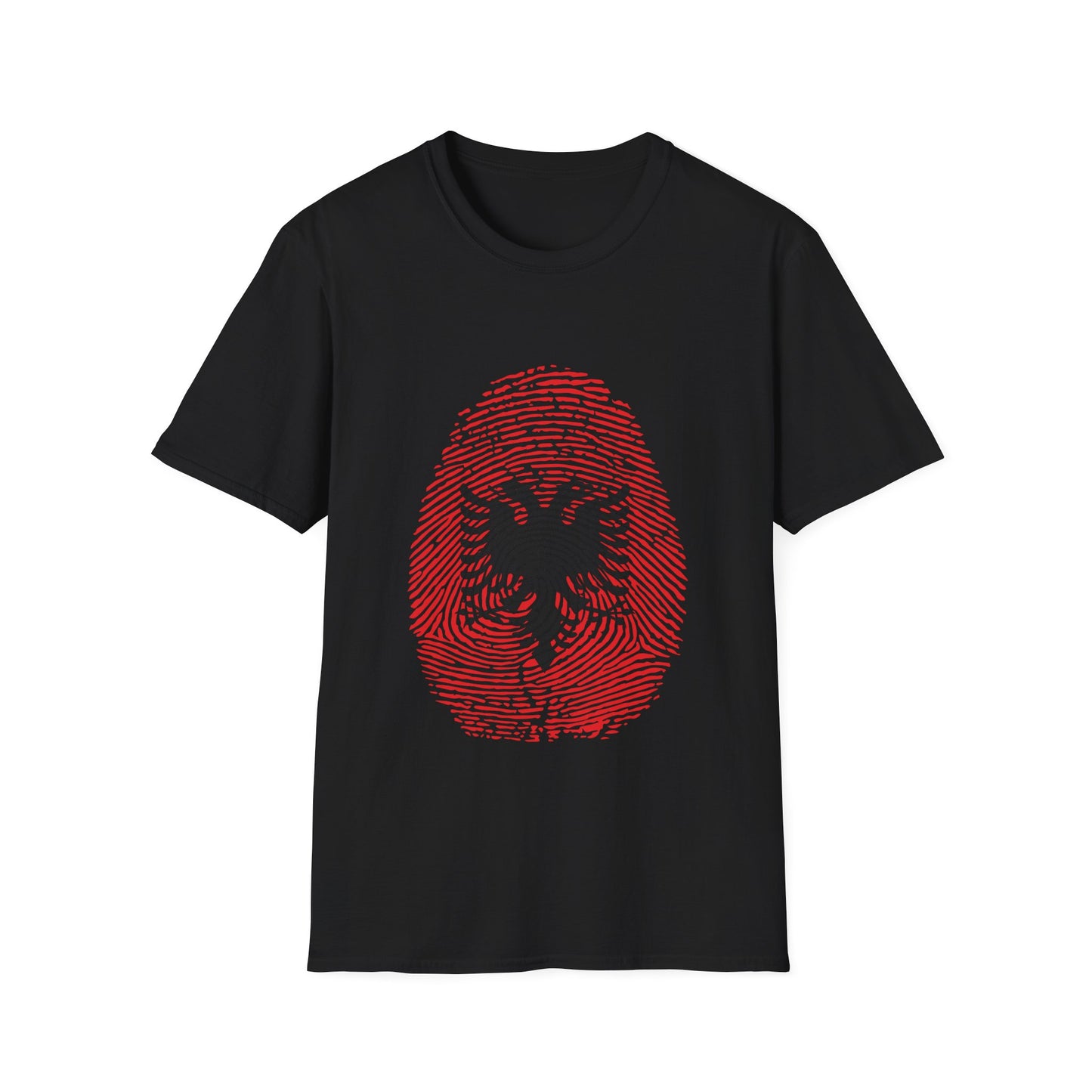 ALBANIA Fingerprint flag Soccer World Cup Fan T-Shirt (WOMEN)