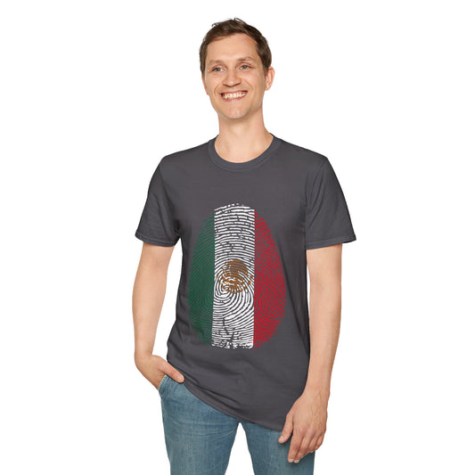 MEXICO Fingerprint flag Soccer World Cup Fan T-Shirt (MEN)