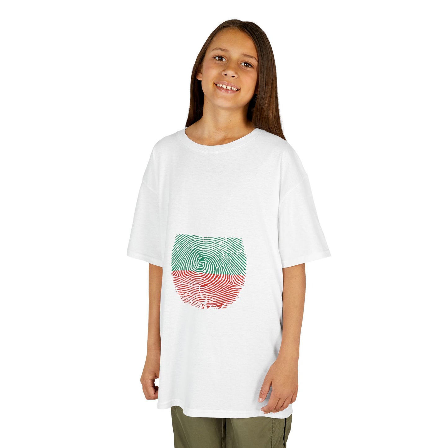 BULGARIA Fingerprint flag Soccer World Cup Fan T-Shirt (KIDS - UNISEX)