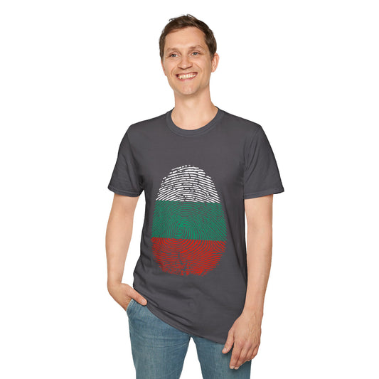 BULGARIA Fingerprint flag Soccer World Cup Fan T-Shirt (MEN)