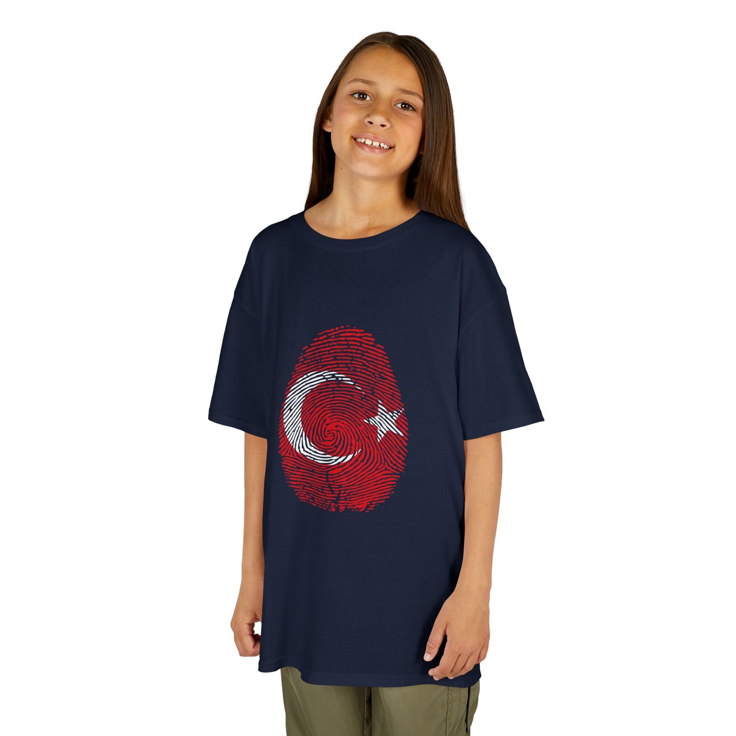 TURKIYE Fingerprint flag Soccer World Cup Fan T-Shirt (KIDS - UNISEX)
