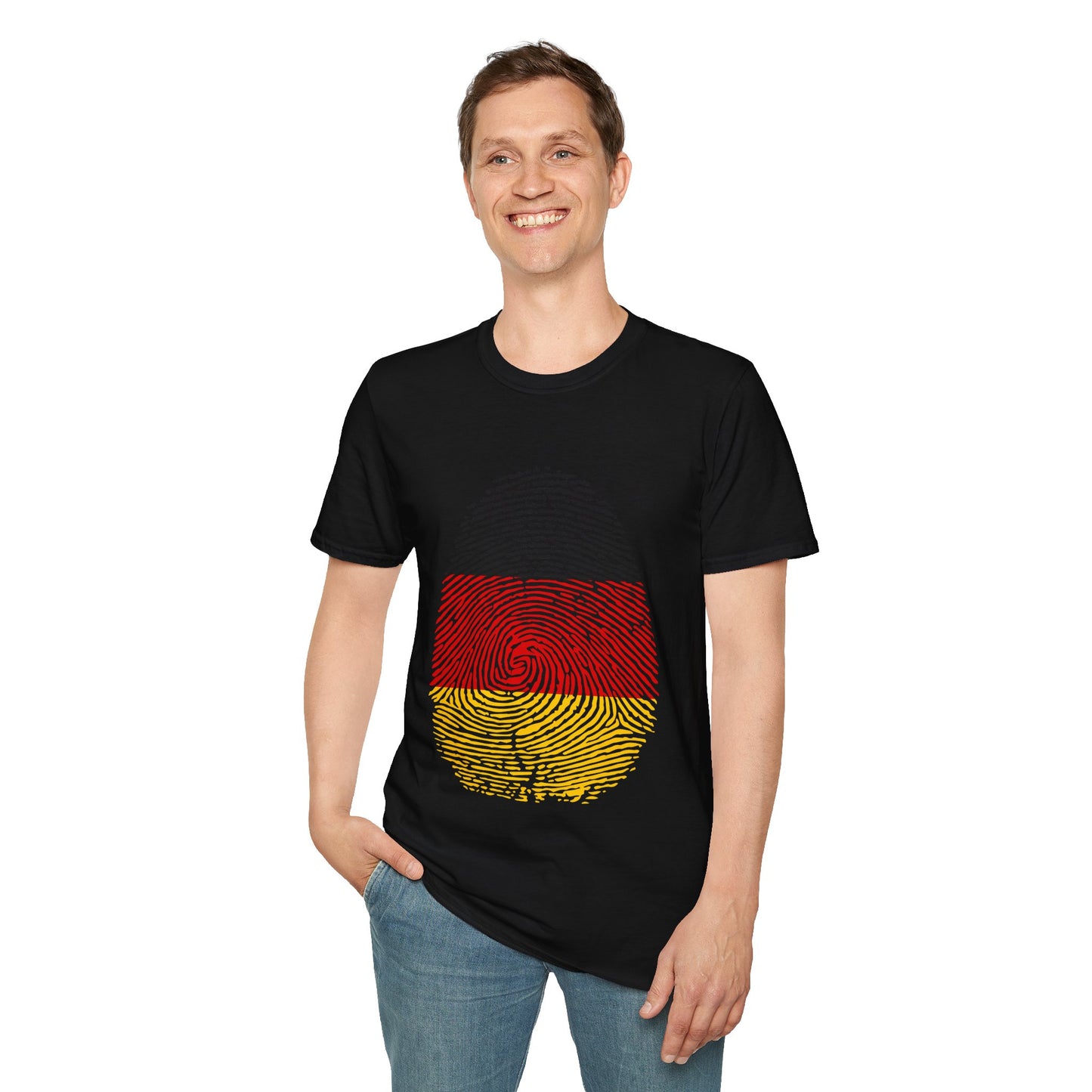 GERMANY Fingerprint flag Soccer World Cup Fan T-Shirt (MEN)