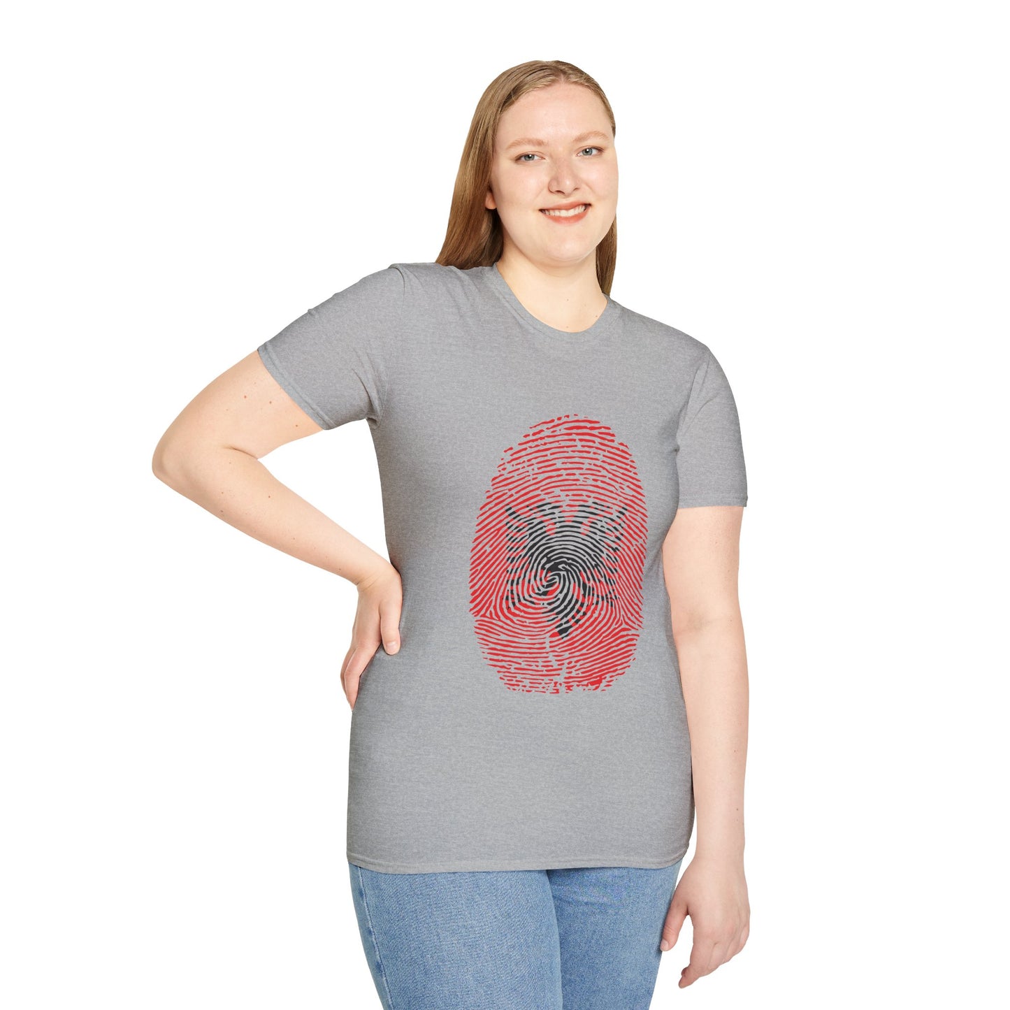 ALBANIA Fingerprint flag Soccer World Cup Fan T-Shirt (WOMEN)