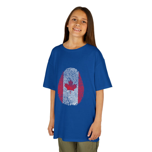 CANADA Fingerprint flag Soccer World Cup Fan T-Shirt (KIDS - UNISEX)