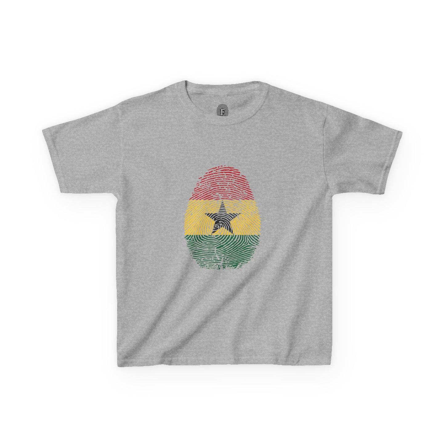 GHANA Fingerprint flag Soccer World Cup Fan T-Shirt (KIDS - UNISEX)