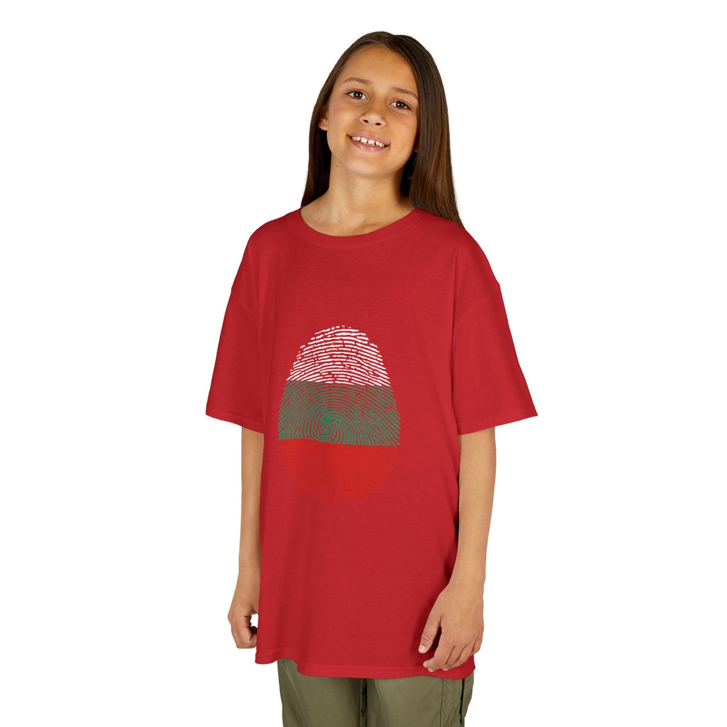 BULGARIA Fingerprint flag Soccer World Cup Fan T-Shirt (KIDS - UNISEX)