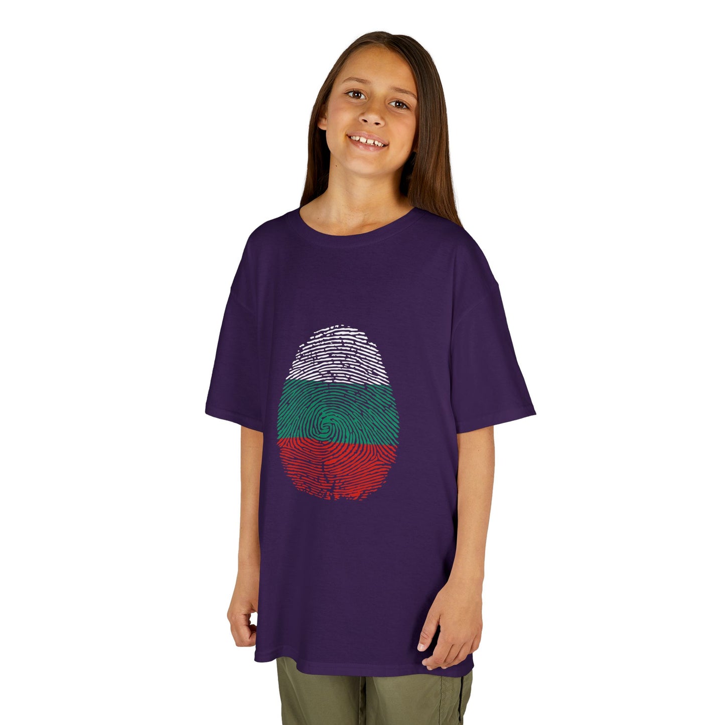 BULGARIA Fingerprint flag Soccer World Cup Fan T-Shirt (KIDS - UNISEX)