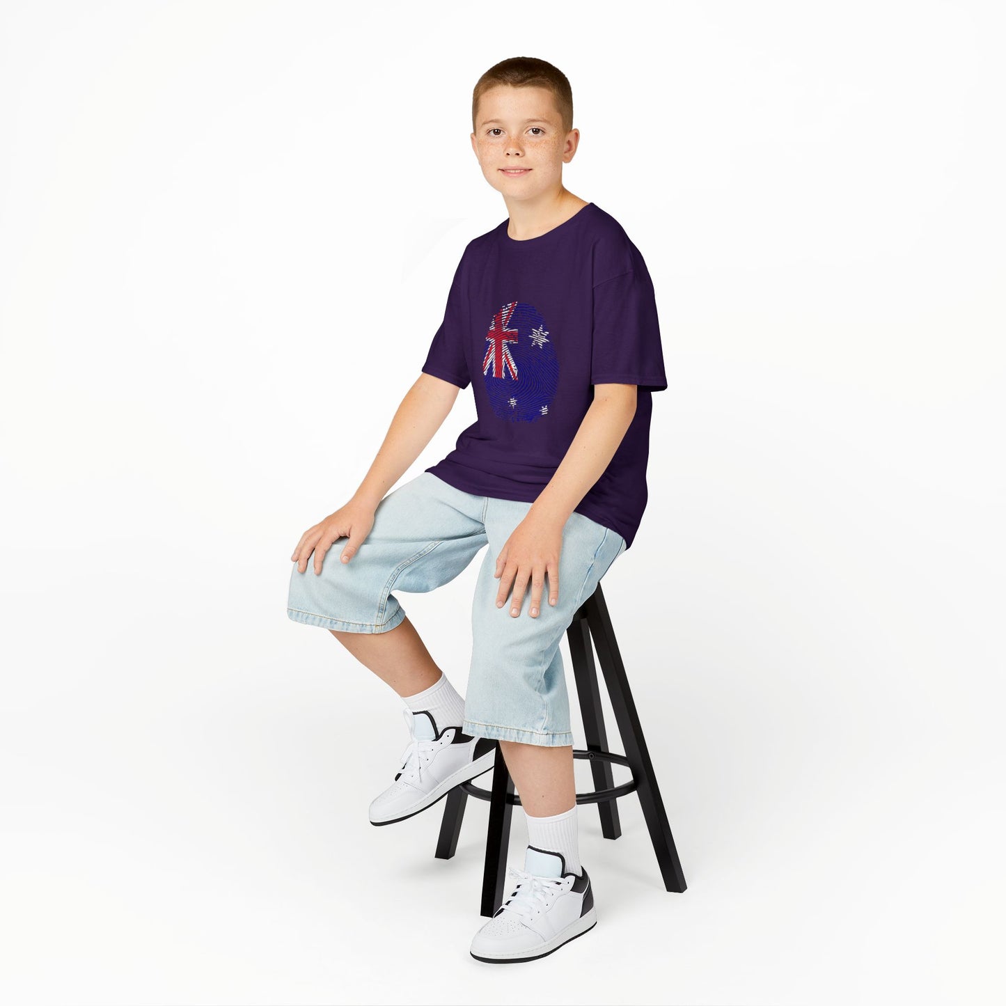 AUSTRALIA Fingerprint flag Soccer World Cup Fan T-Shirt (KIDS - UNISEX)