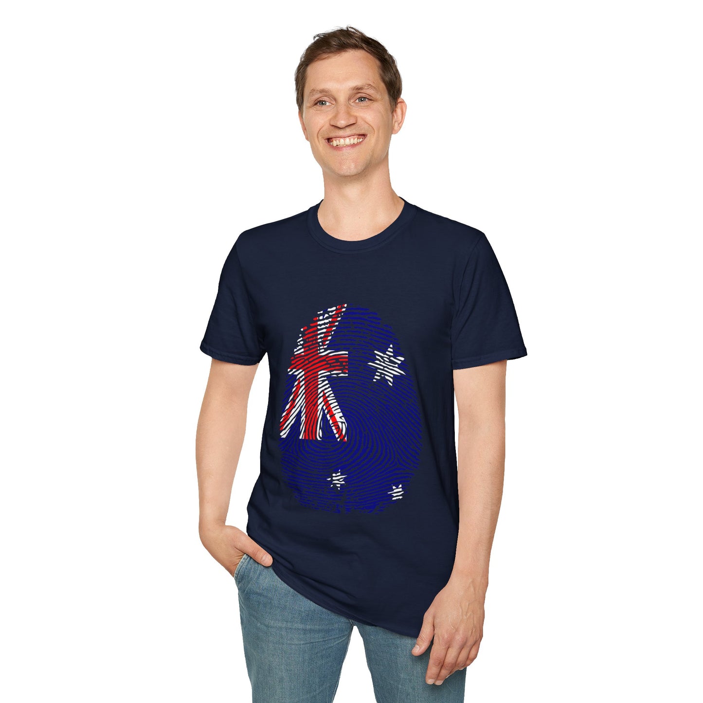 AUSTRALIA Fingerprint flag Soccer World Cup Fan T-Shirt (MEN)