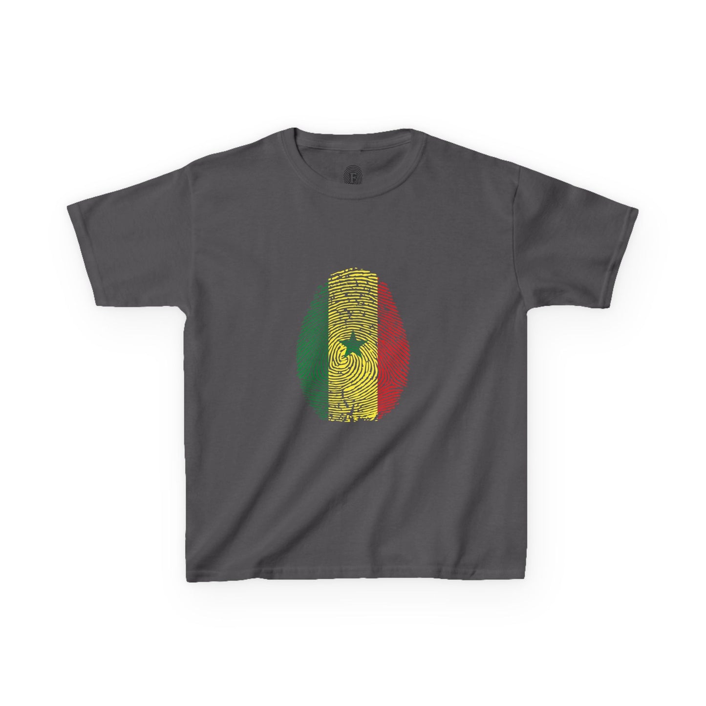 SENEGAL Fingerprint flag Soccer World Cup Fan T-Shirt (KIDS - UNISEX)