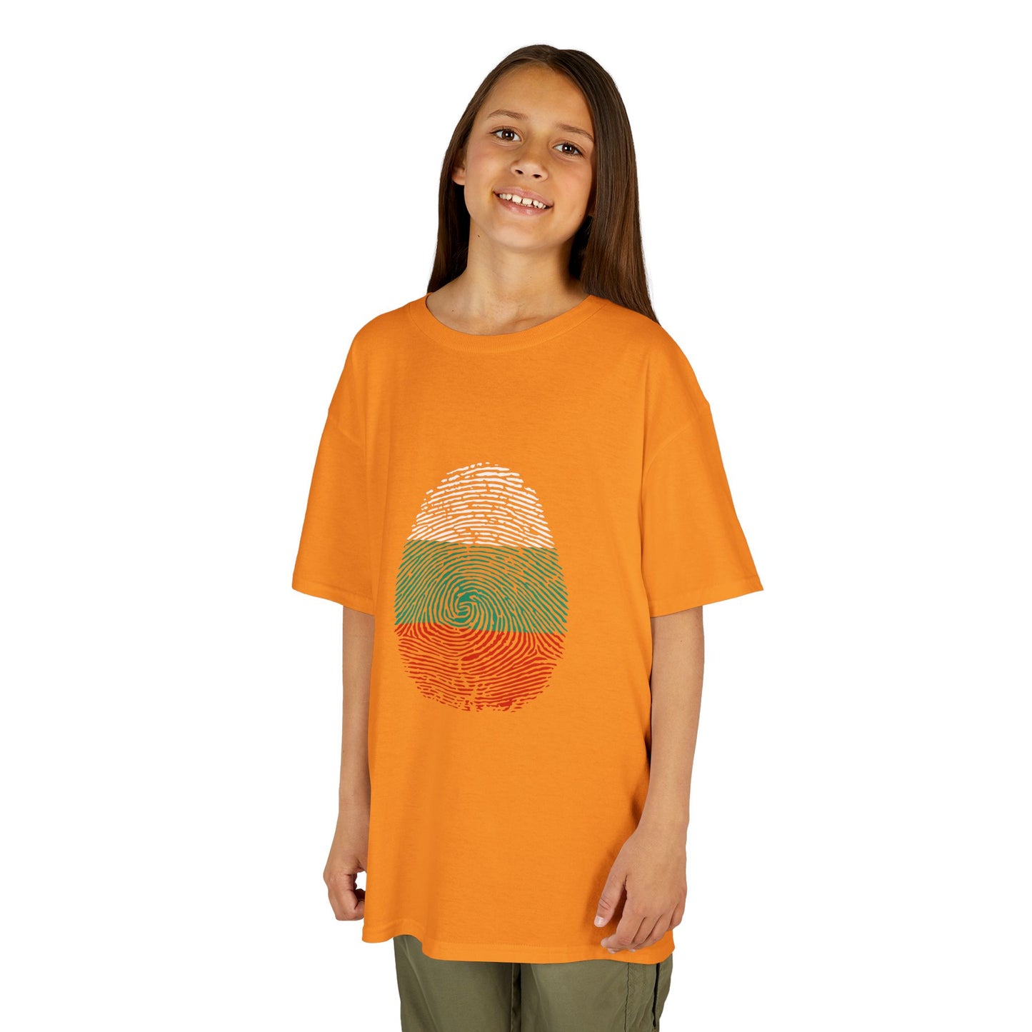 BULGARIA Fingerprint flag Soccer World Cup Fan T-Shirt (KIDS - UNISEX)