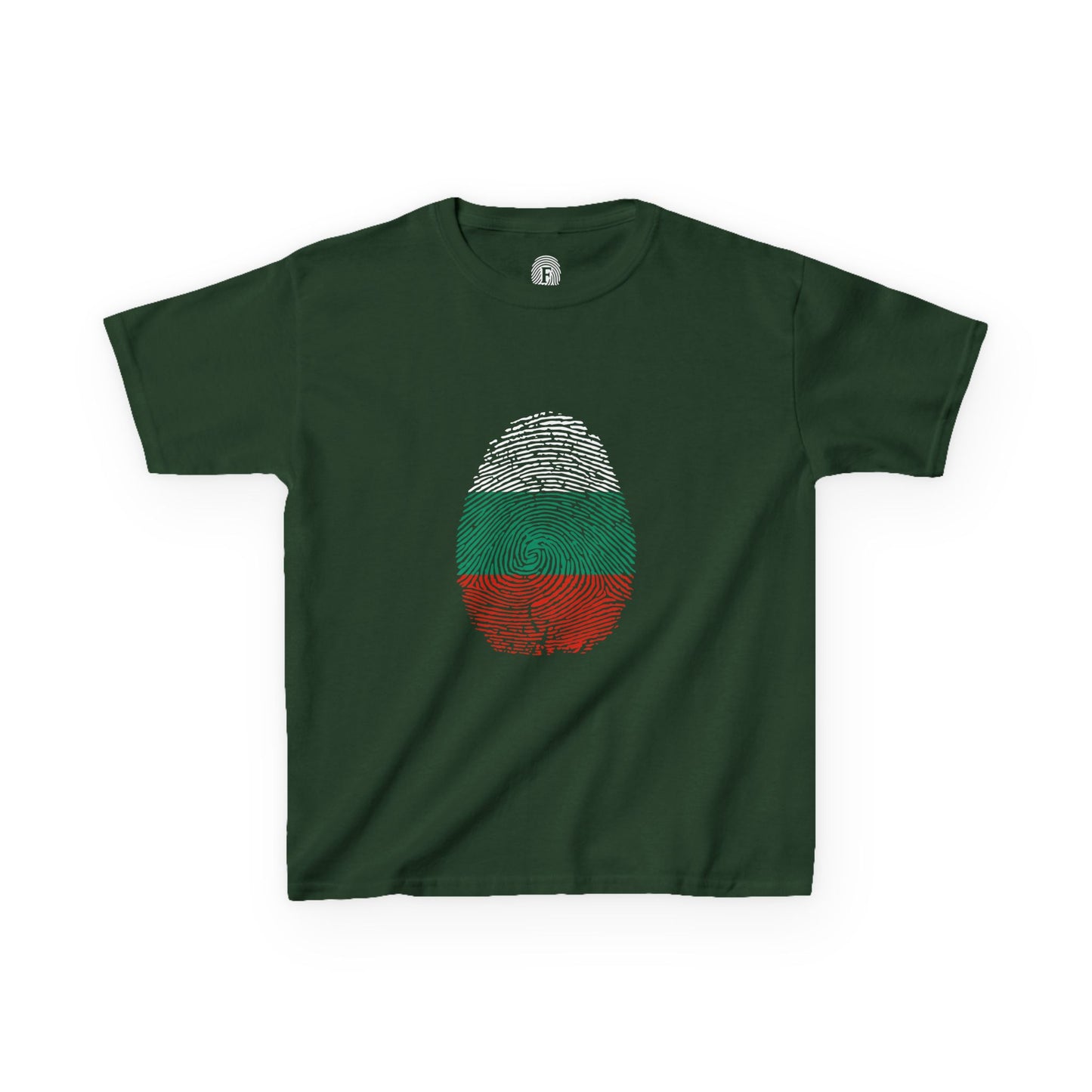 BULGARIA Fingerprint flag Soccer World Cup Fan T-Shirt (KIDS - UNISEX)
