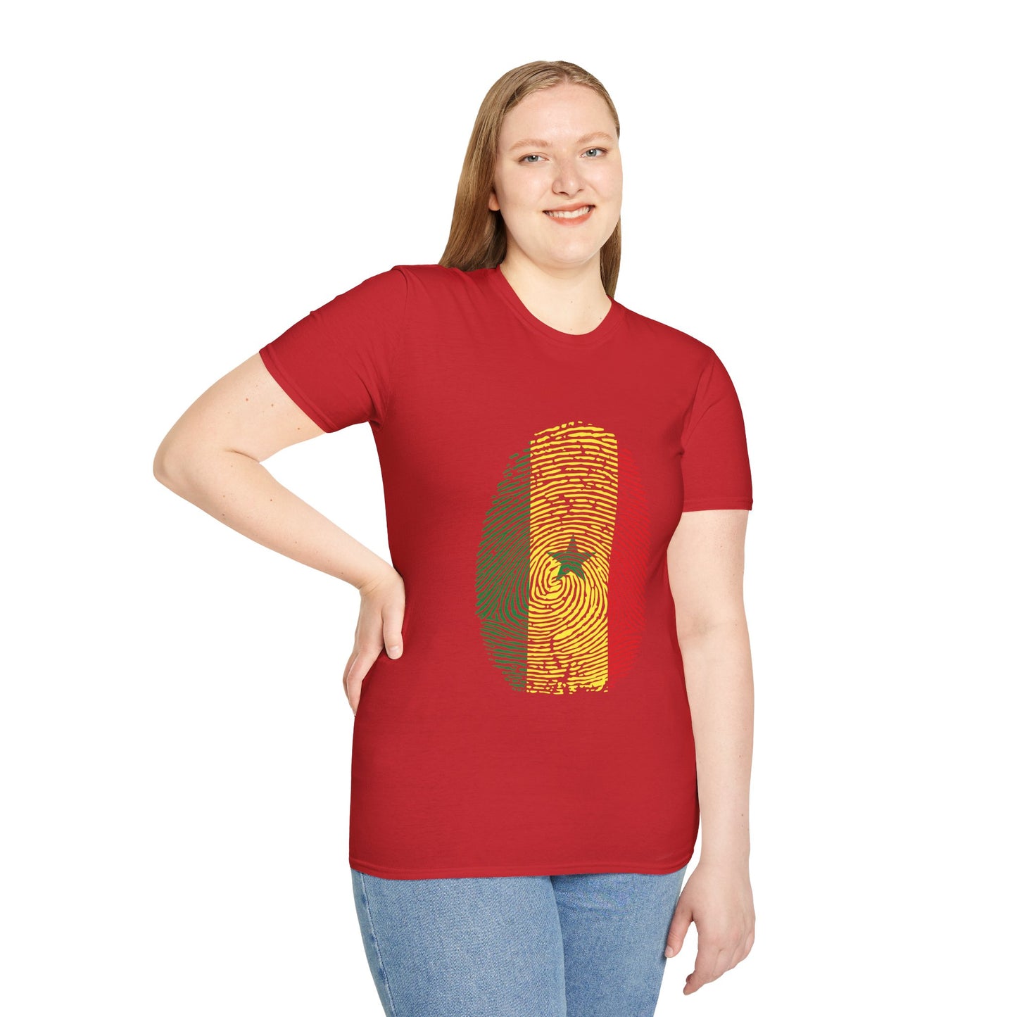 SENEGAL Fingerprint flag Soccer World Cup Fan T-Shirt (WOMEN)