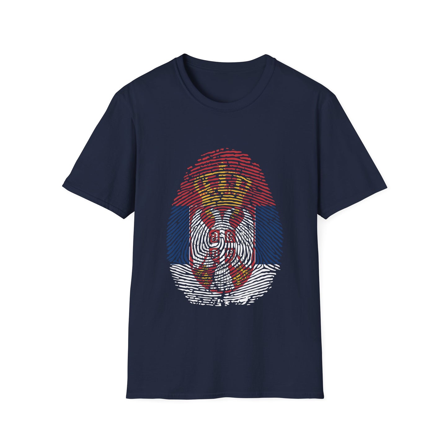 SERBIA Fingerprint flag Soccer World Cup Fan T-Shirt (WOMEN)