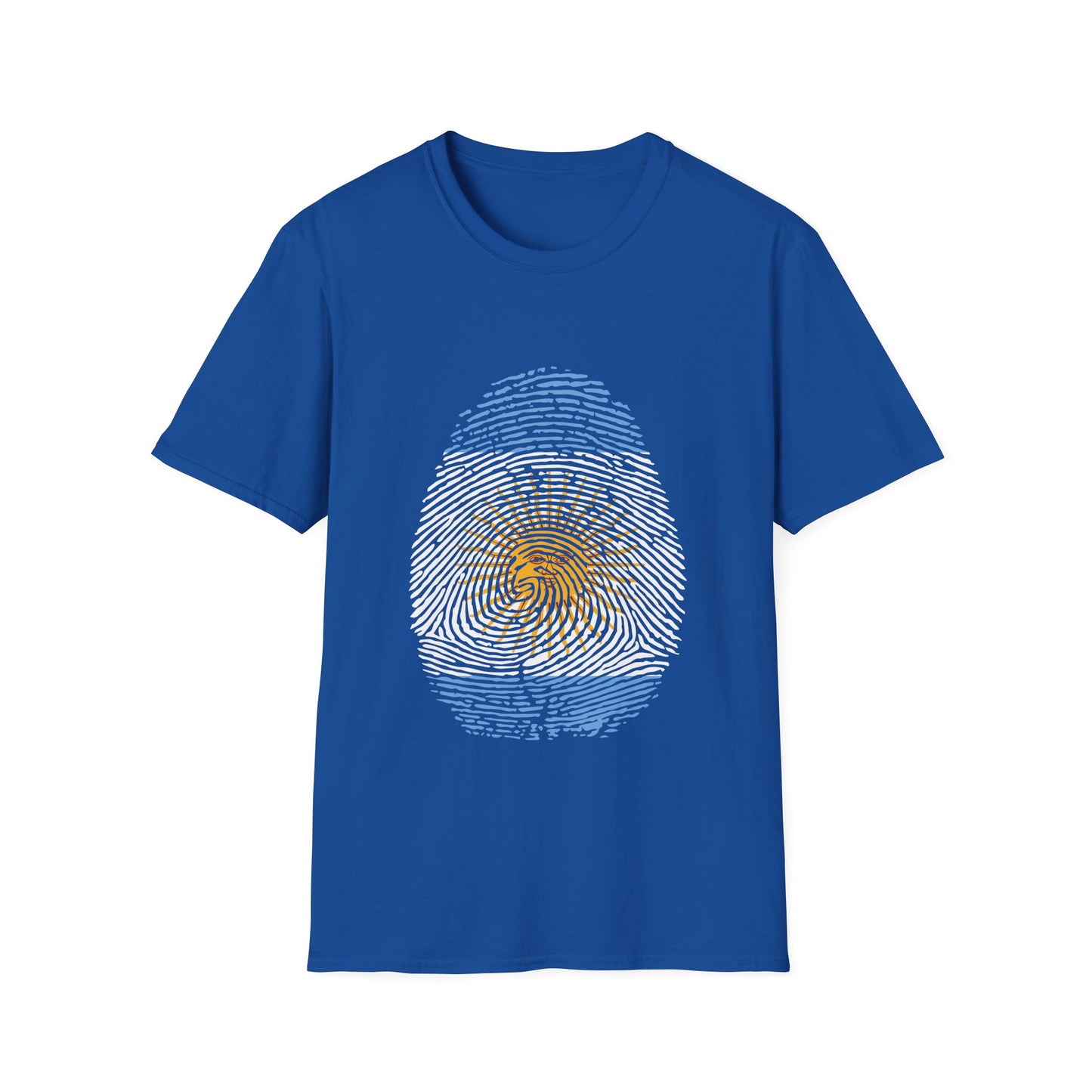 ARGENTINA Fingerprint flag Soccer World Cup Fan T-Shirt (MEN)