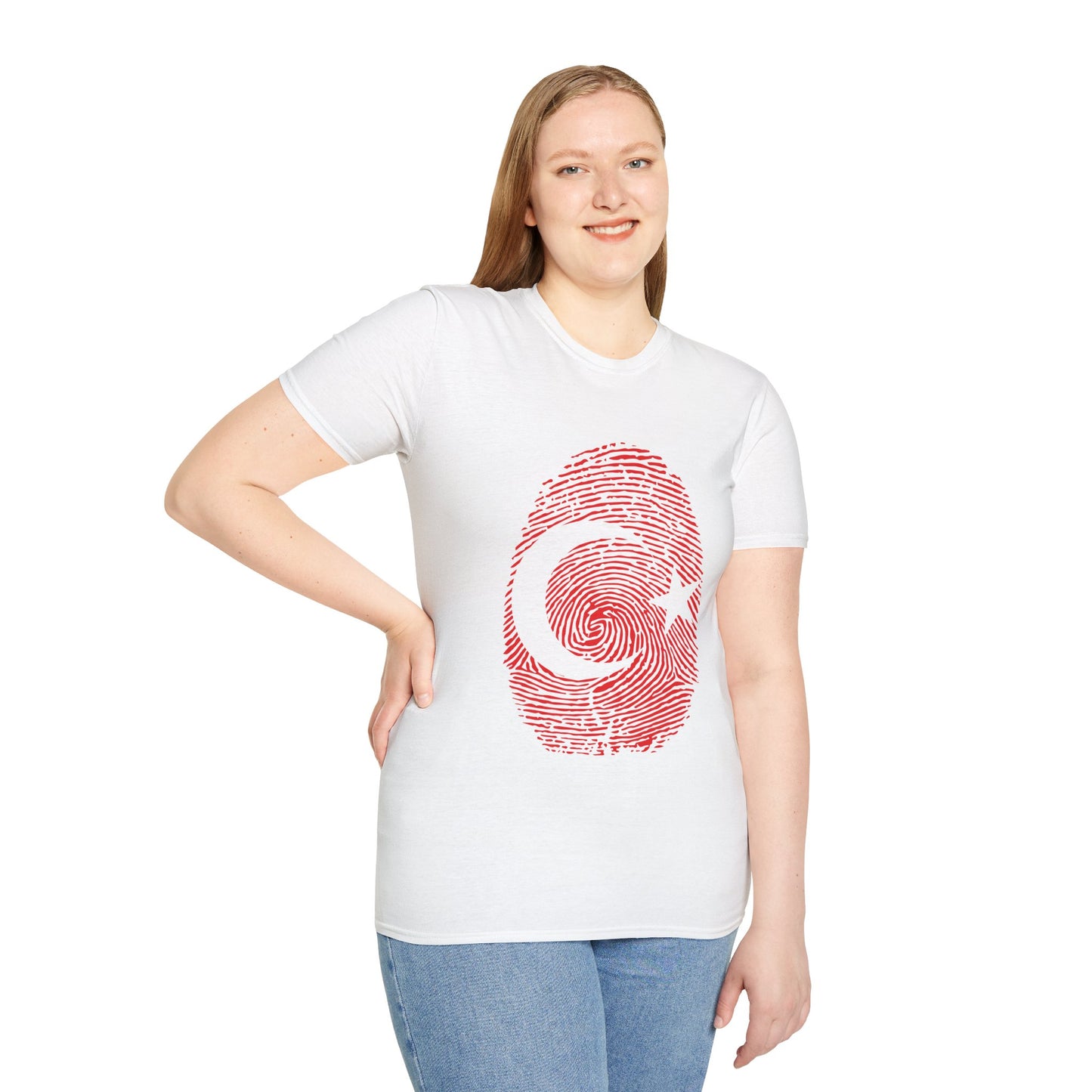 TURKIYE Fingerprint flag Soccer World Cup Fan T-Shirt (WOMEN)