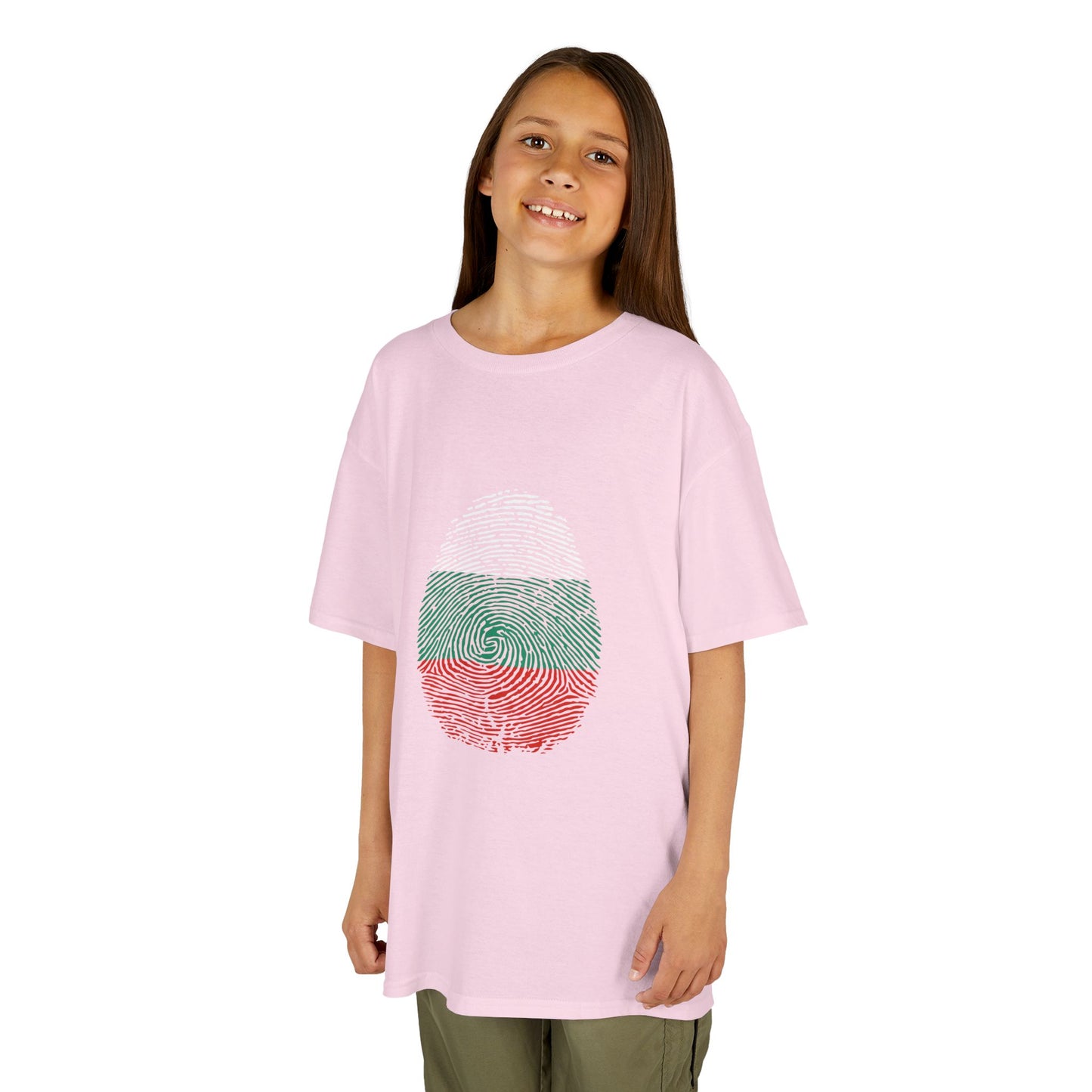 BULGARIA Fingerprint flag Soccer World Cup Fan T-Shirt (KIDS - UNISEX)