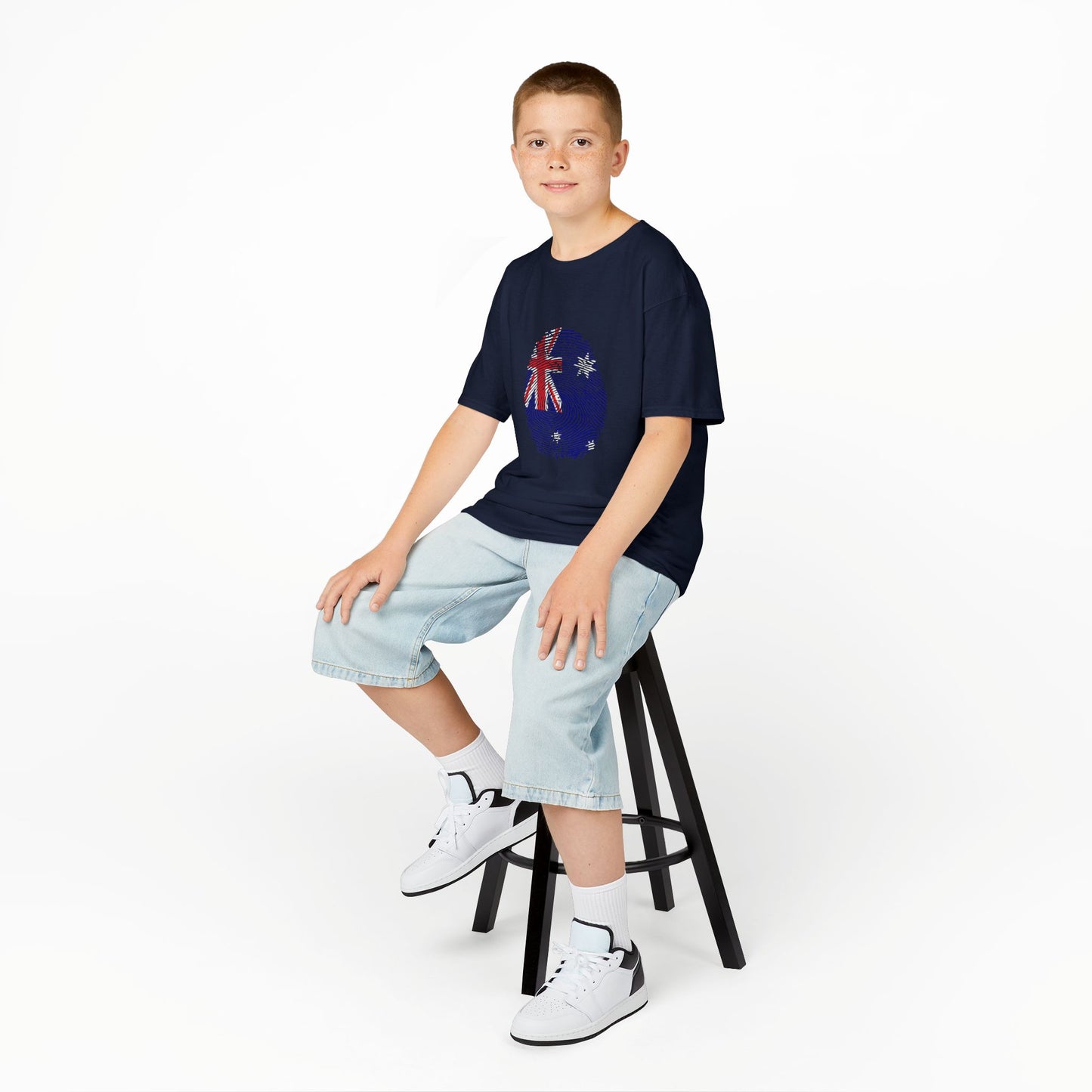 AUSTRALIA Fingerprint flag Soccer World Cup Fan T-Shirt (KIDS - UNISEX)