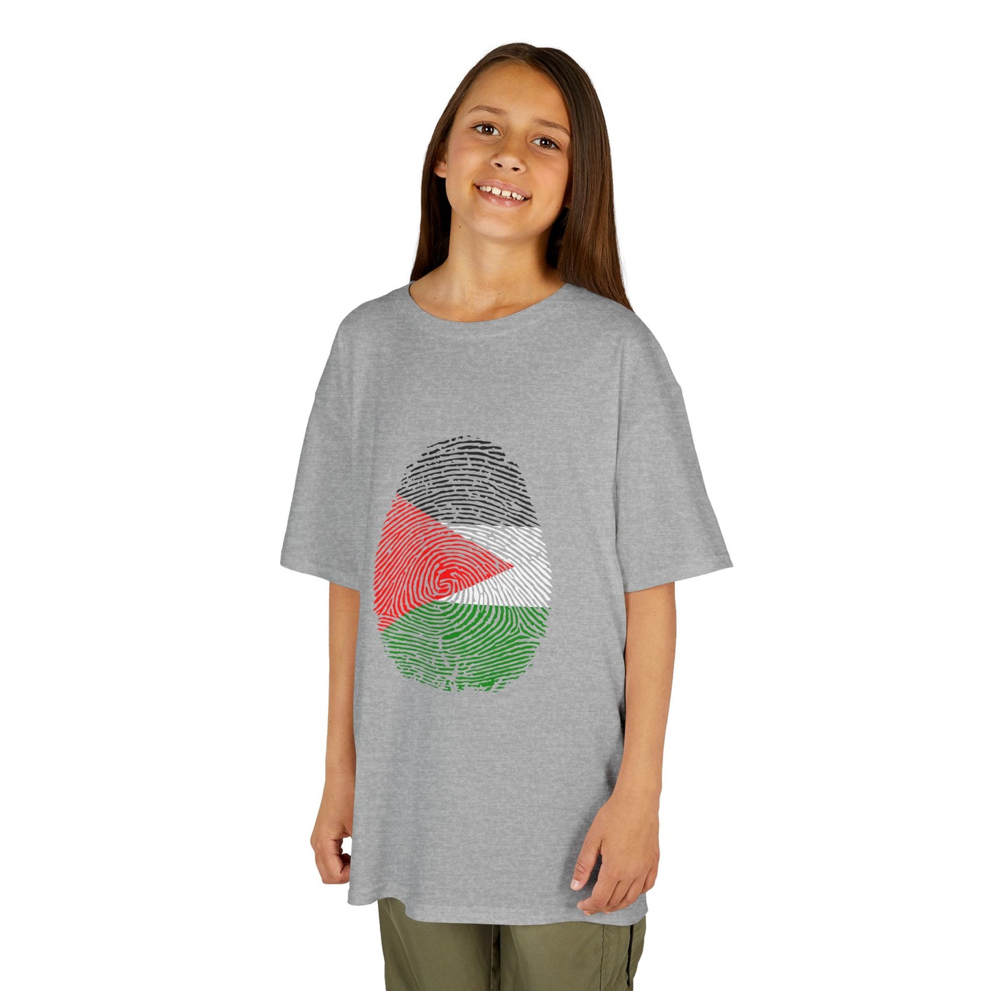 PALESTINE Fingerprint flag Soccer World Cup Fan T-Shirt (KIDS - UNISEX)