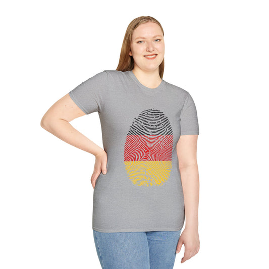 GERMANY Fingerprint flag Soccer World Cup Fan T-Shirt (WOMEN)