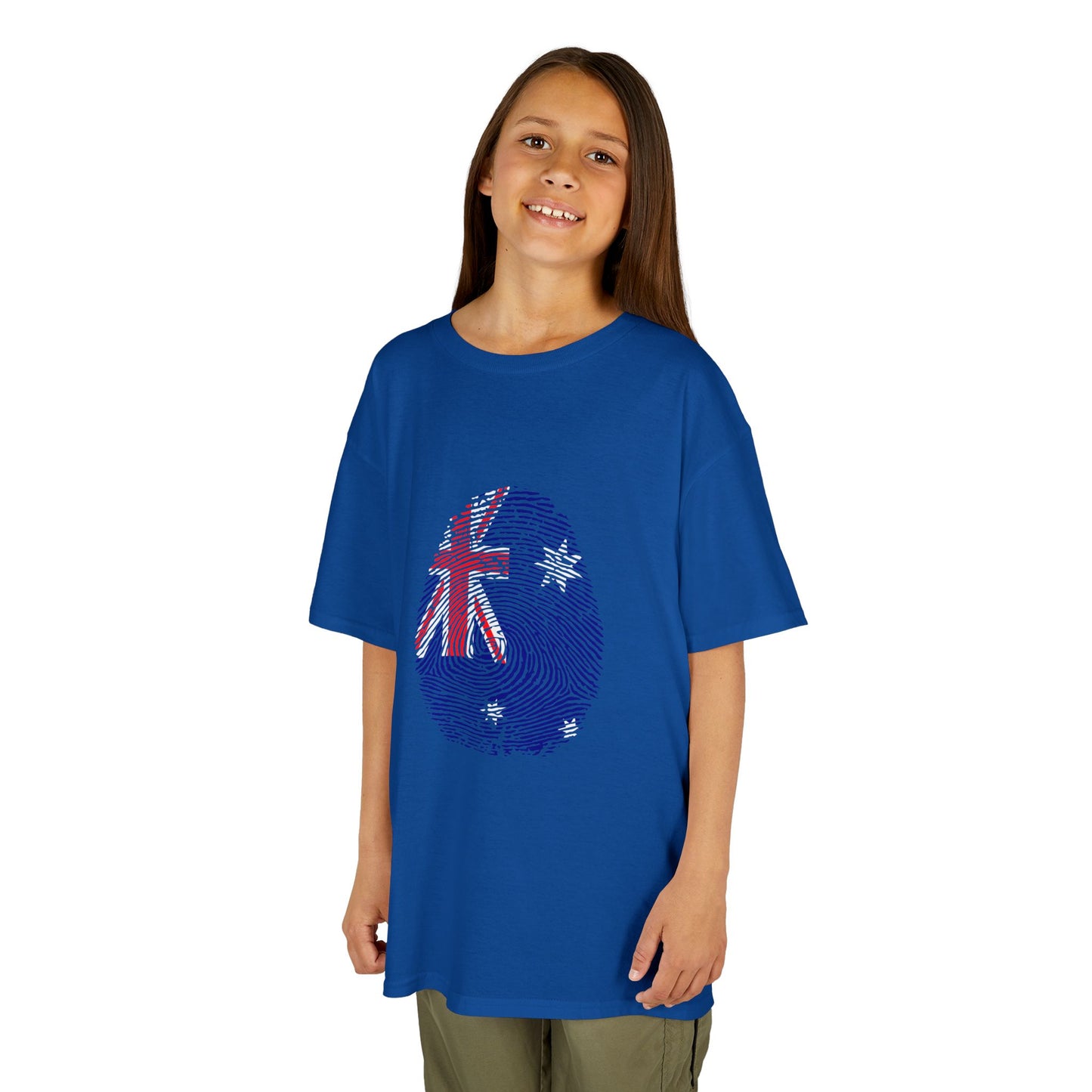 AUSTRALIA Fingerprint flag Soccer World Cup Fan T-Shirt (KIDS - UNISEX)