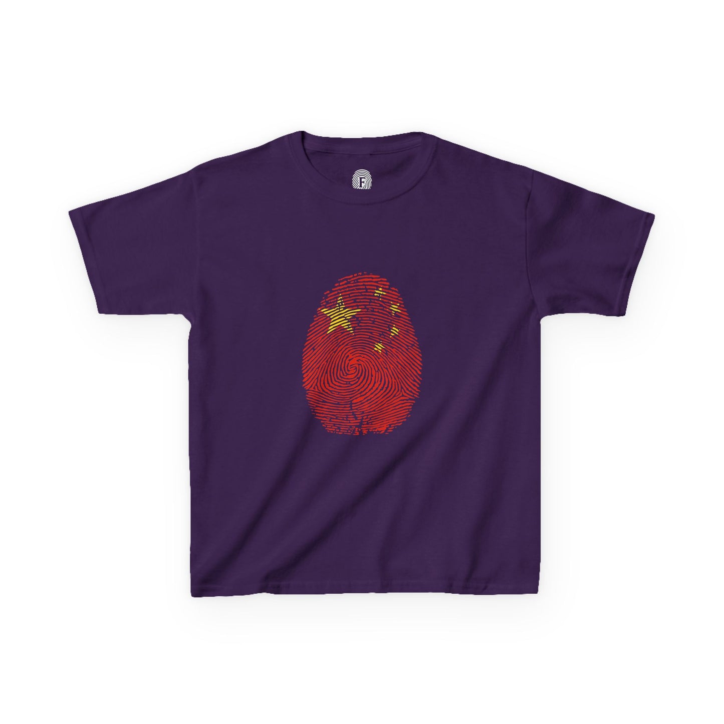CHINA Fingerprint flag Soccer World Cup Fan T-Shirt (KIDS - UNISEX)