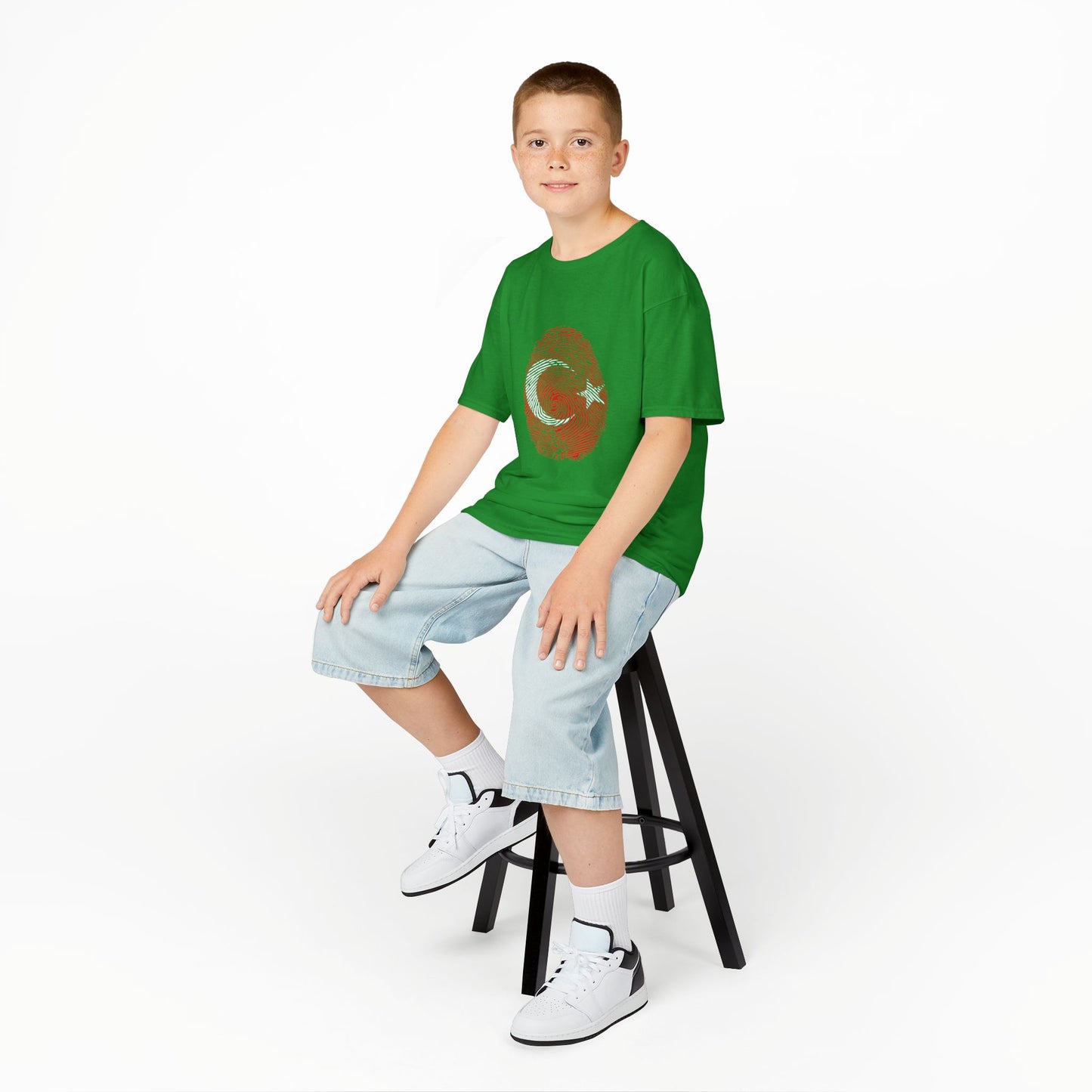 TURKIYE Fingerprint flag Soccer World Cup Fan T-Shirt (KIDS - UNISEX)