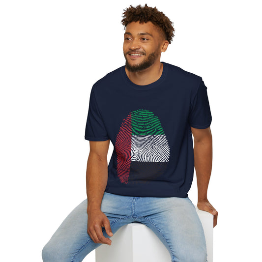UAE Fingerprint flag Soccer World Cup Fan T-Shirt (MEN)