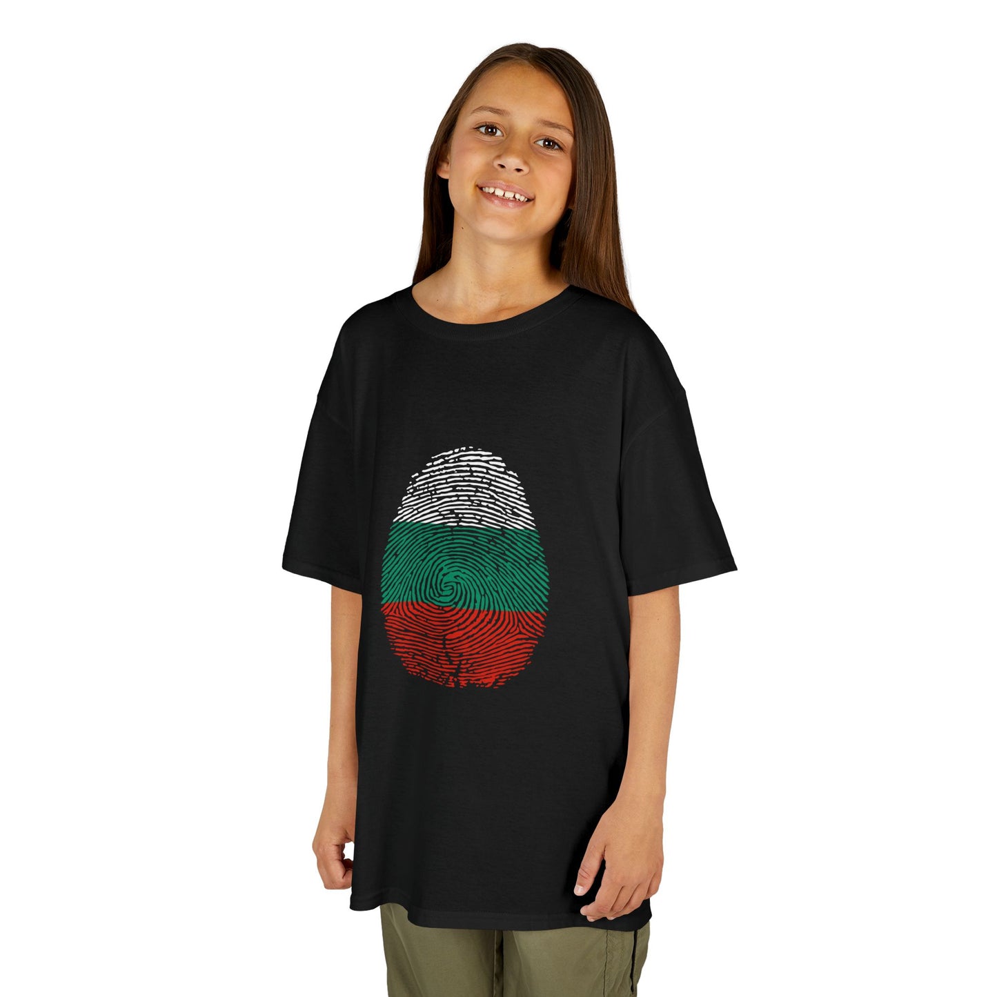 BULGARIA Fingerprint flag Soccer World Cup Fan T-Shirt (KIDS - UNISEX)