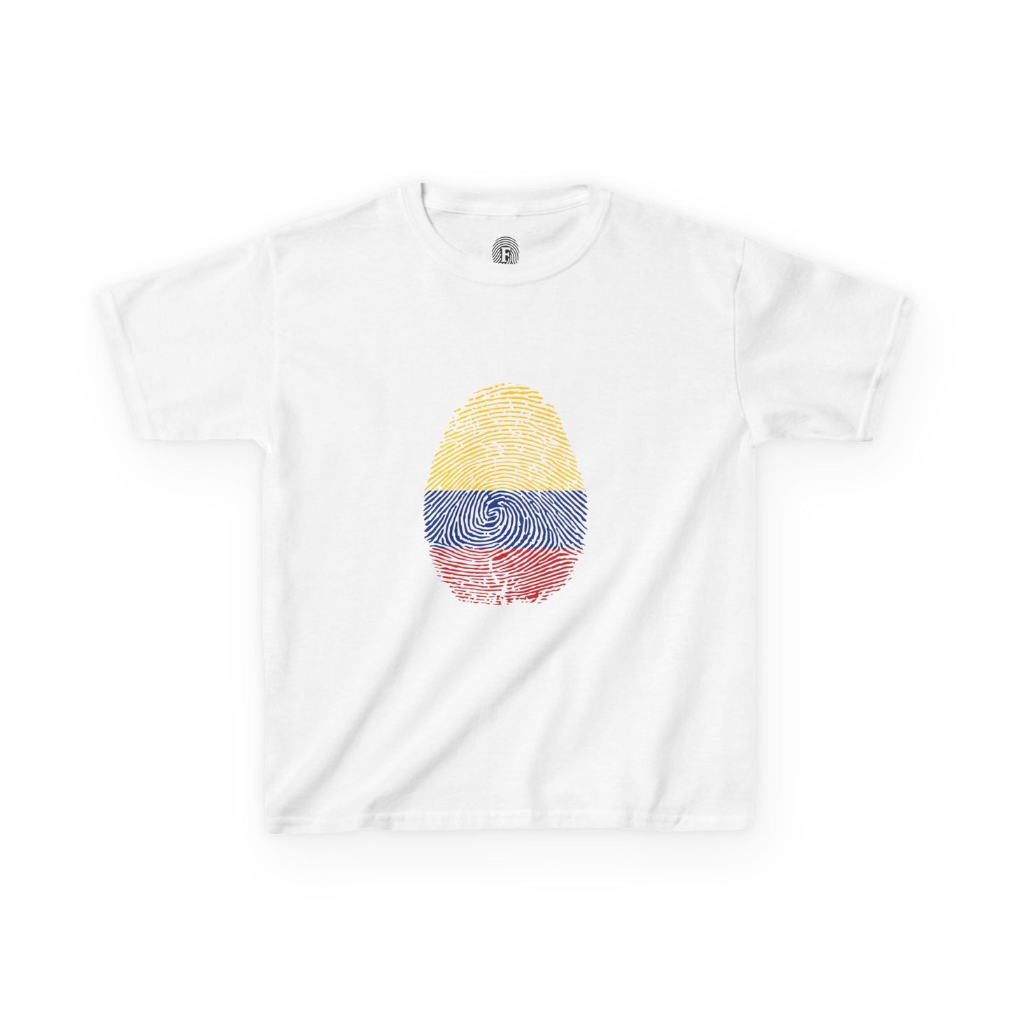COLOMBIA Fingerprint flag Soccer World Cup Fan T-Shirt (KIDS - UNISEX)