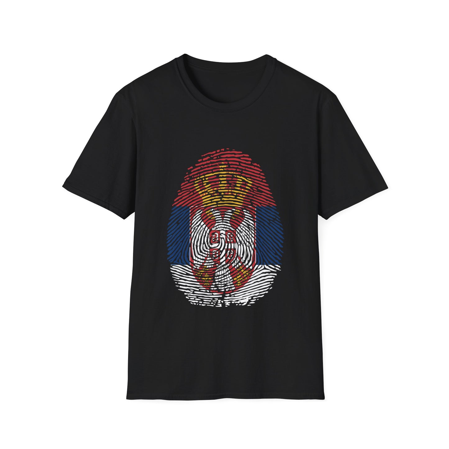 SERBIA Fingerprint flag Soccer World Cup Fan T-Shirt (WOMEN)