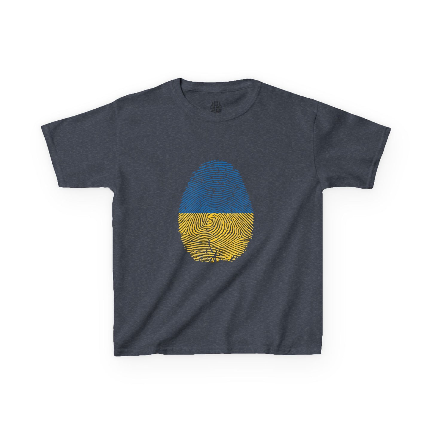 UKRAINE Fingerprint flag Soccer World Cup Fan T-Shirt (KIDS - UNISEX)