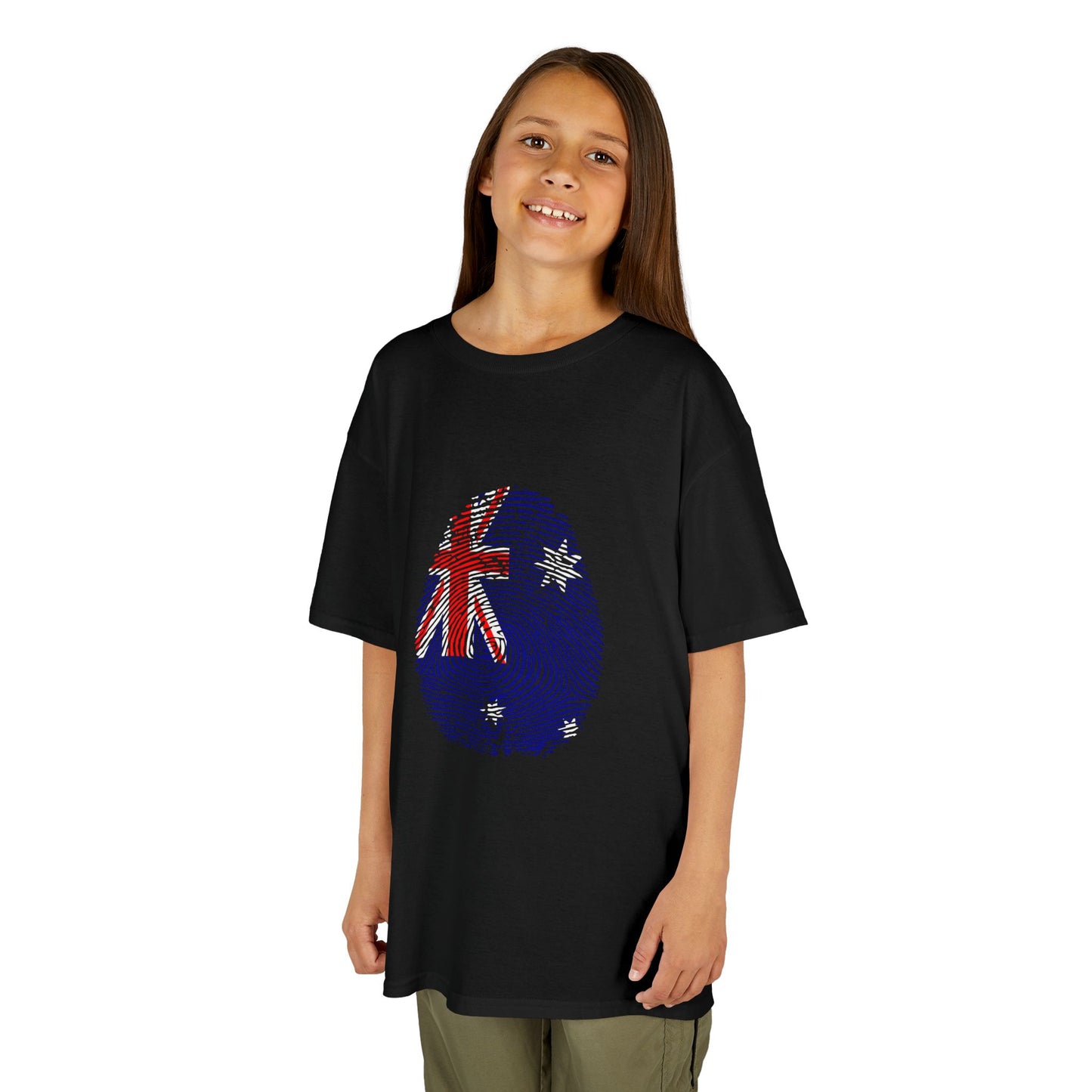 AUSTRALIA Fingerprint flag Soccer World Cup Fan T-Shirt (KIDS - UNISEX)