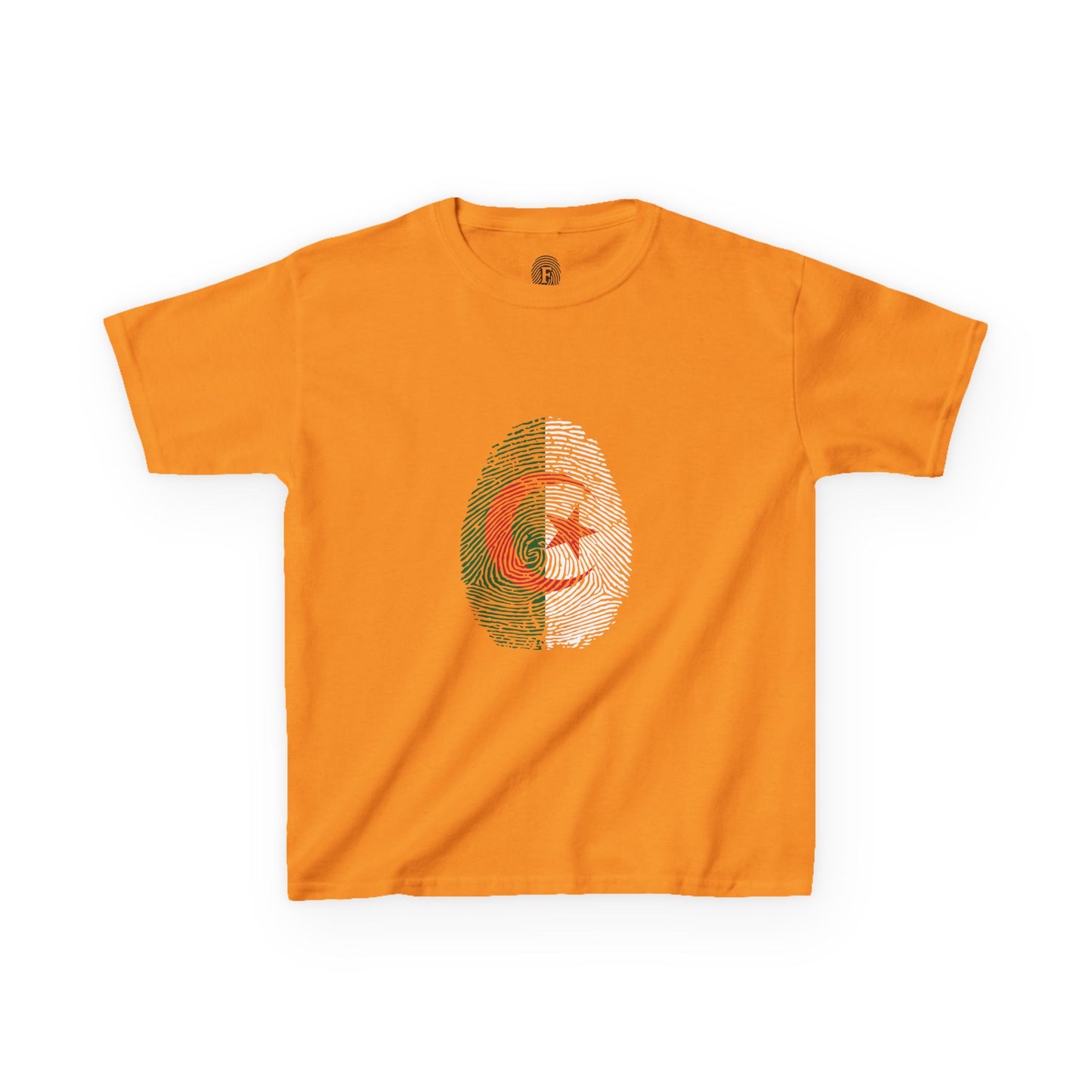 ALGERIA Fingerprint flag Soccer World Cup Fan T-Shirt (KIDS - UNISEX)