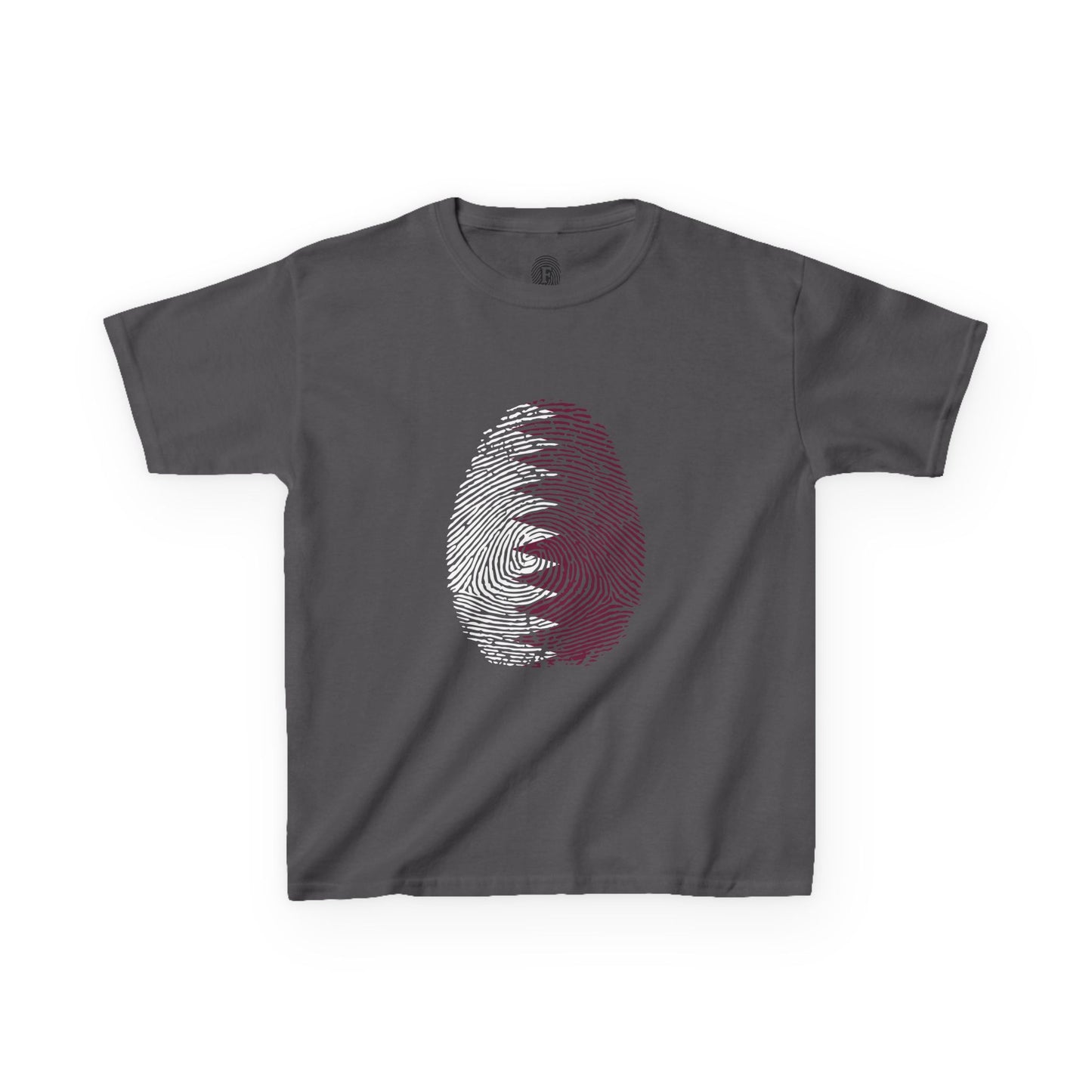 QATAR Fingerprint flag Soccer World Cup Fan T-Shirt (KIDS - UNISEX)