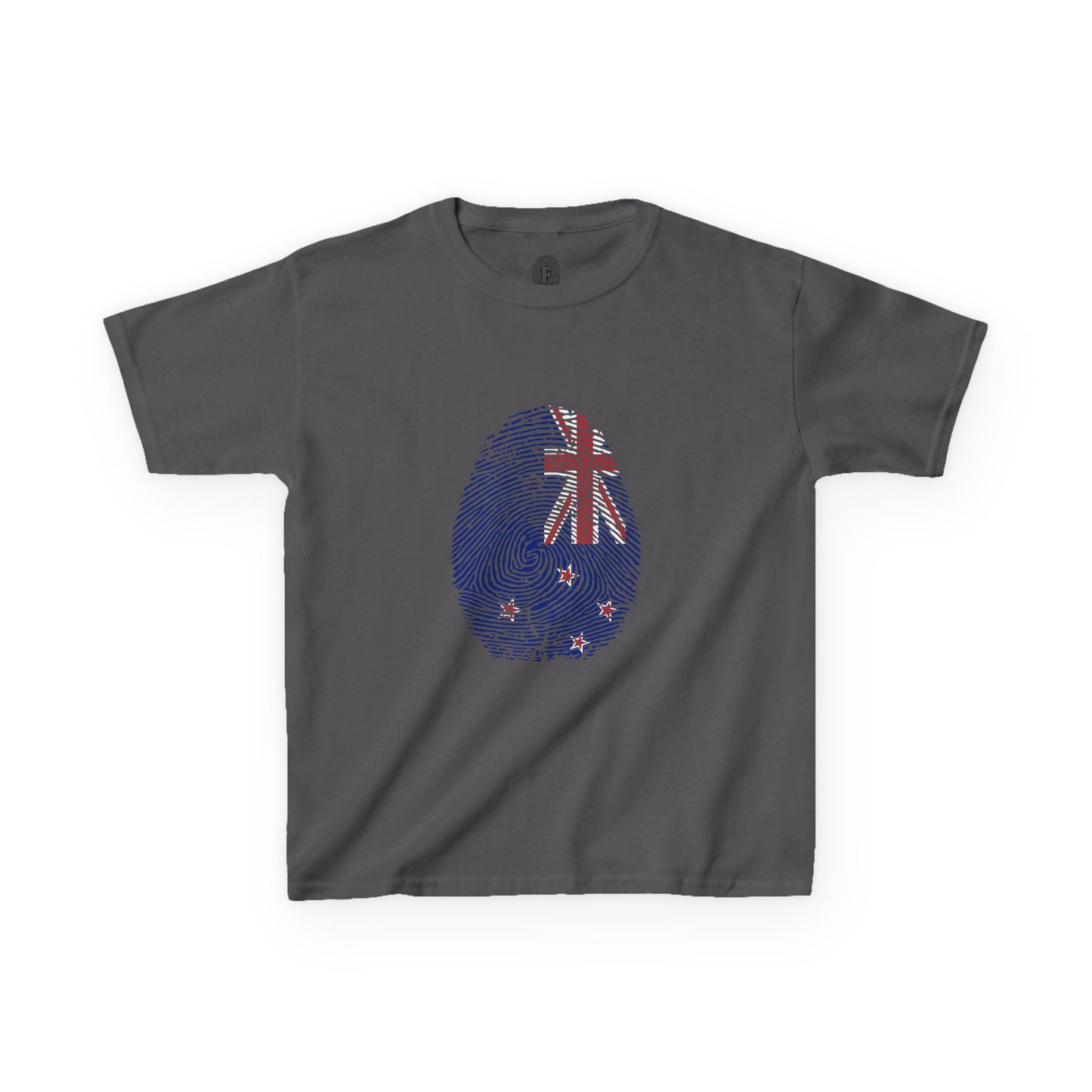 NEW ZEALAND Fingerprint flag Soccer World Cup Fan T-Shirt (KIDS - UNISEX)