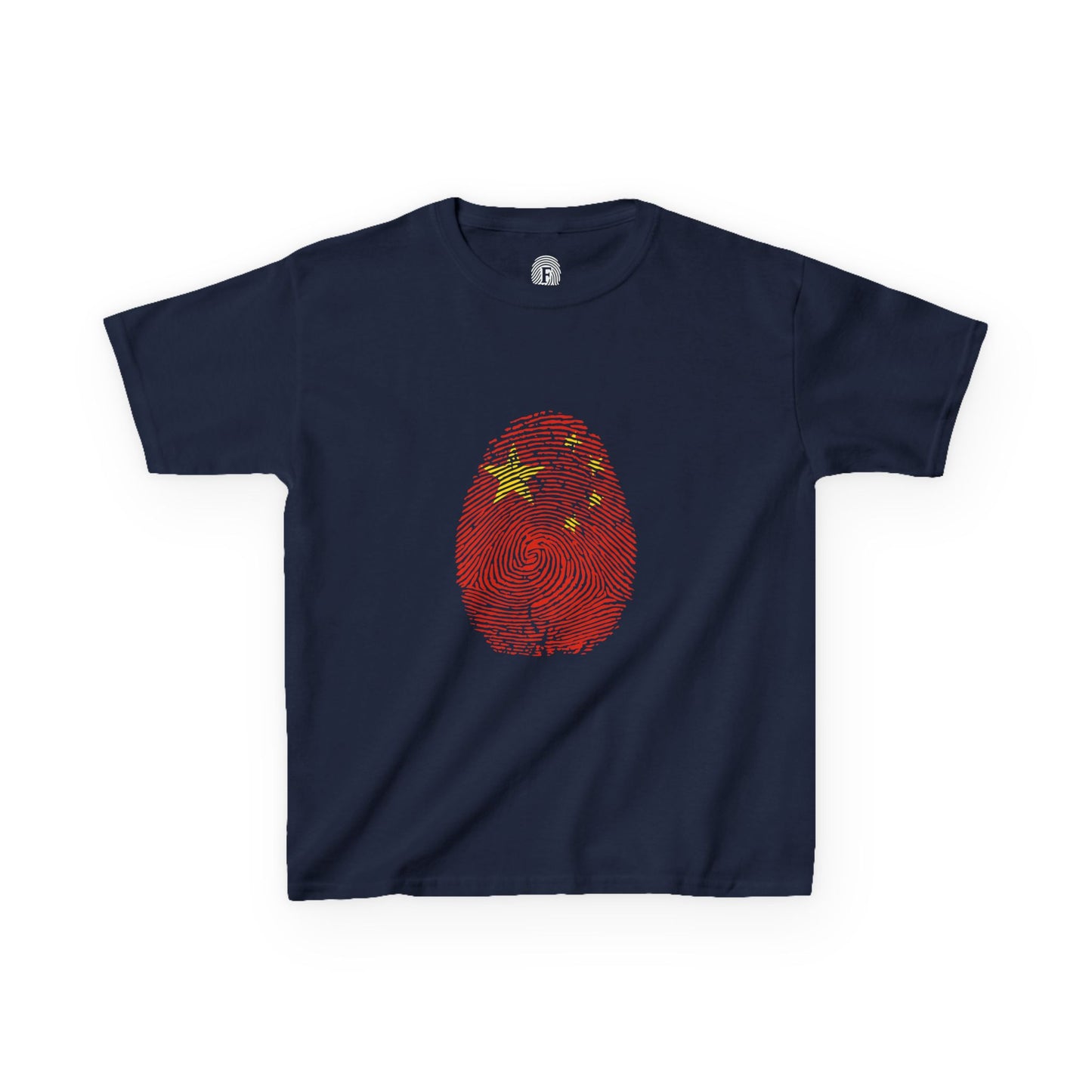 CHINA Fingerprint flag Soccer World Cup Fan T-Shirt (KIDS - UNISEX)