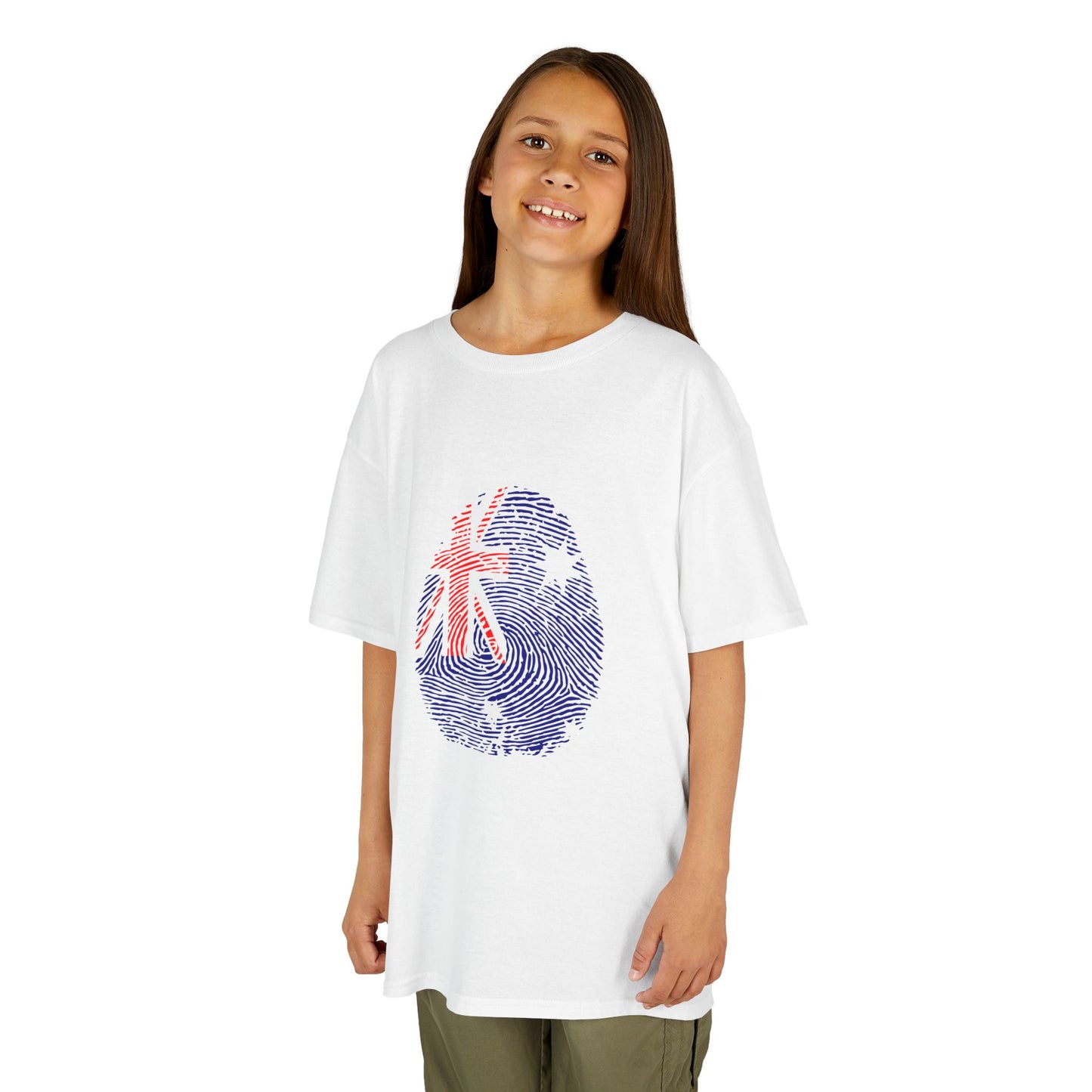 AUSTRALIA Fingerprint flag Soccer World Cup Fan T-Shirt (KIDS - UNISEX)