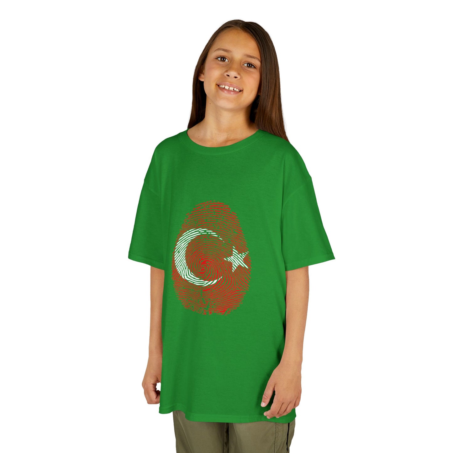 TURKIYE Fingerprint flag Soccer World Cup Fan T-Shirt (KIDS - UNISEX)