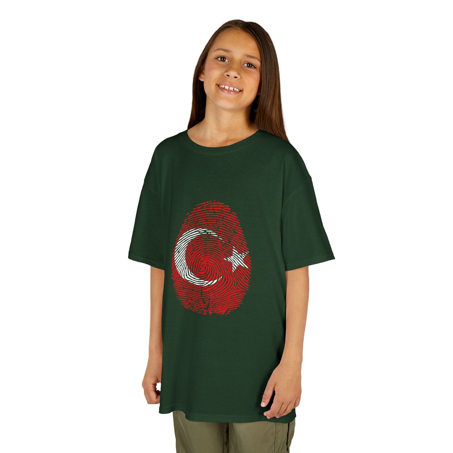 TURKIYE Fingerprint flag Soccer World Cup Fan T-Shirt (KIDS - UNISEX)